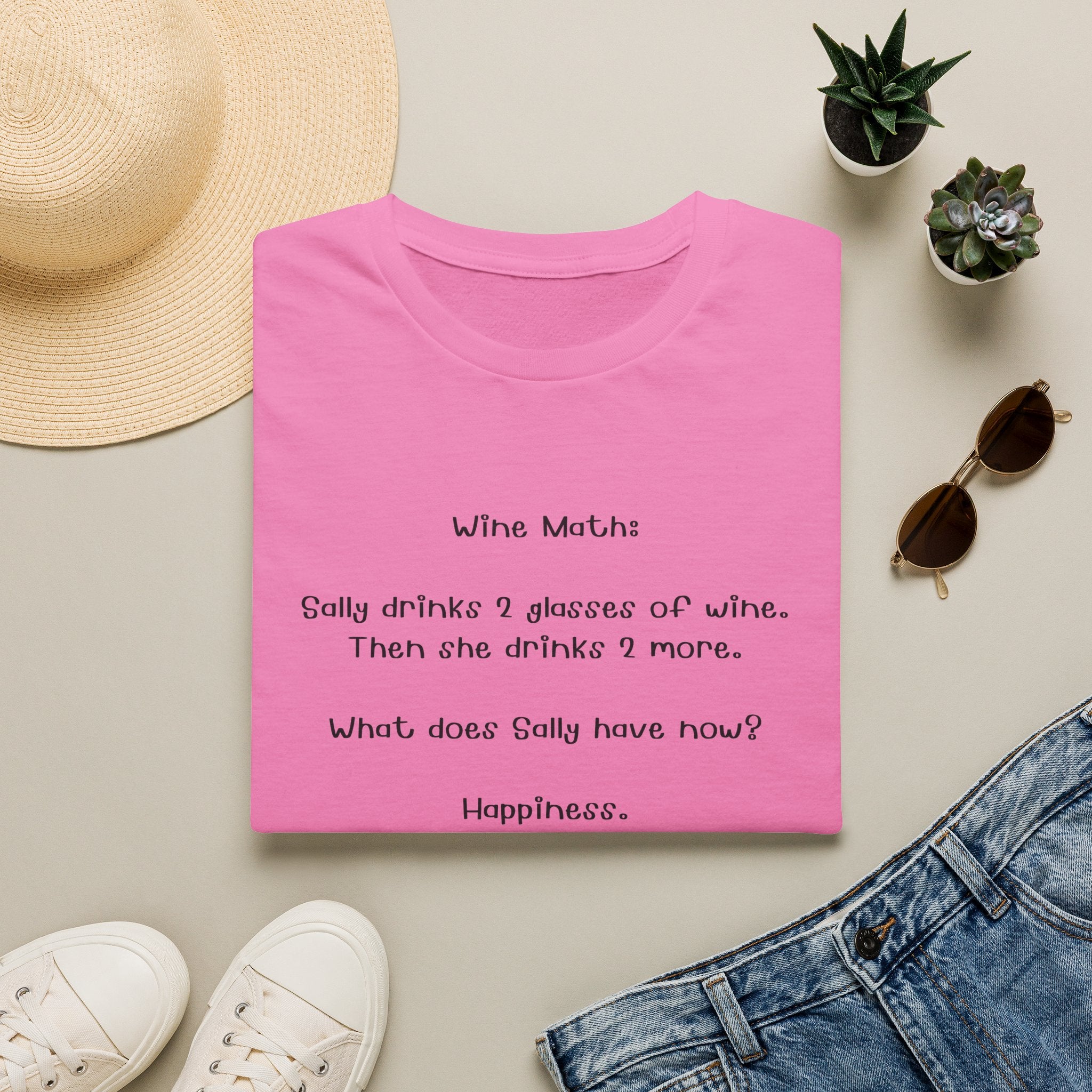 Woman Soft T Shirt - Regular Fit - Wine Math