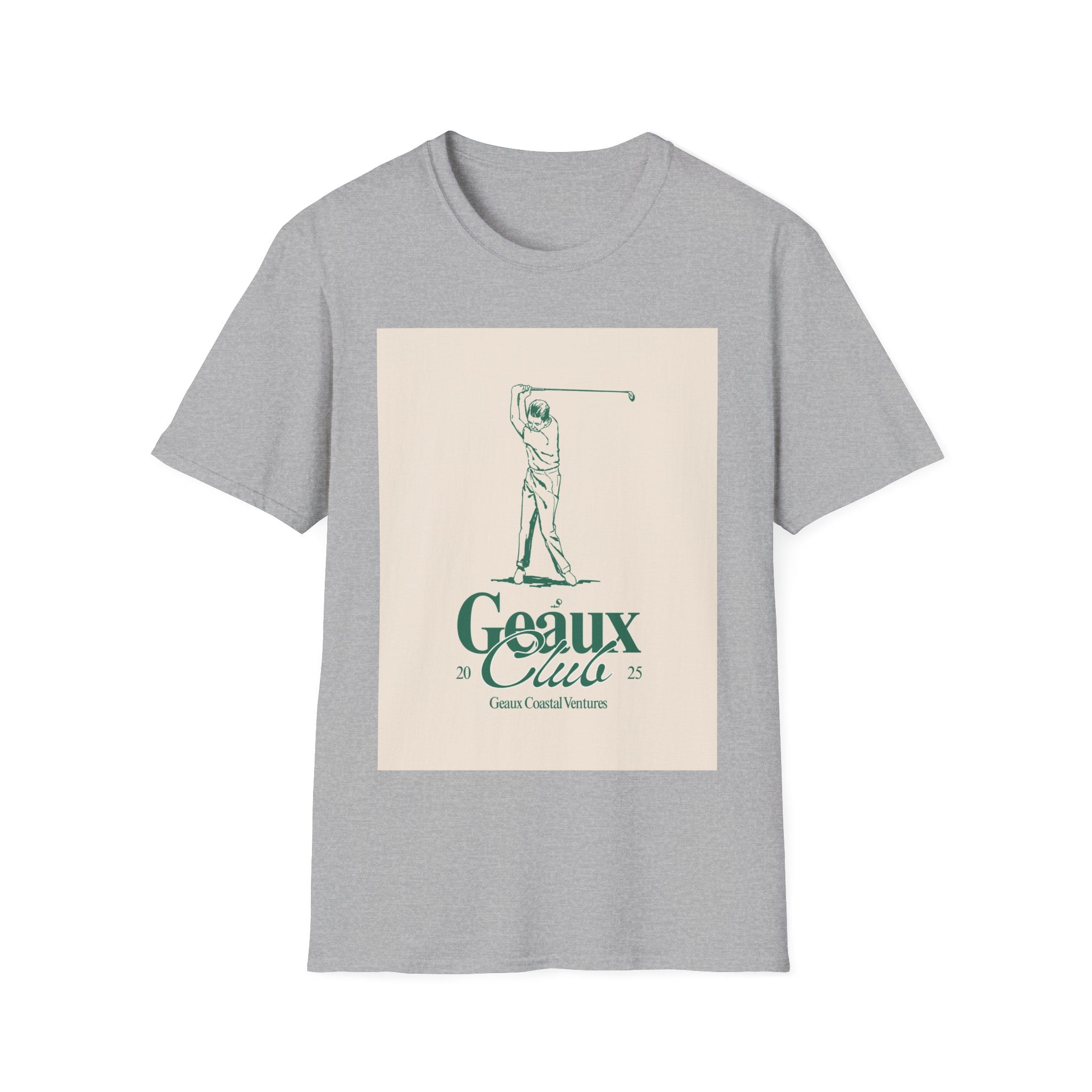Soft Tee - Men & Women "Geaux" "Golf" Beige