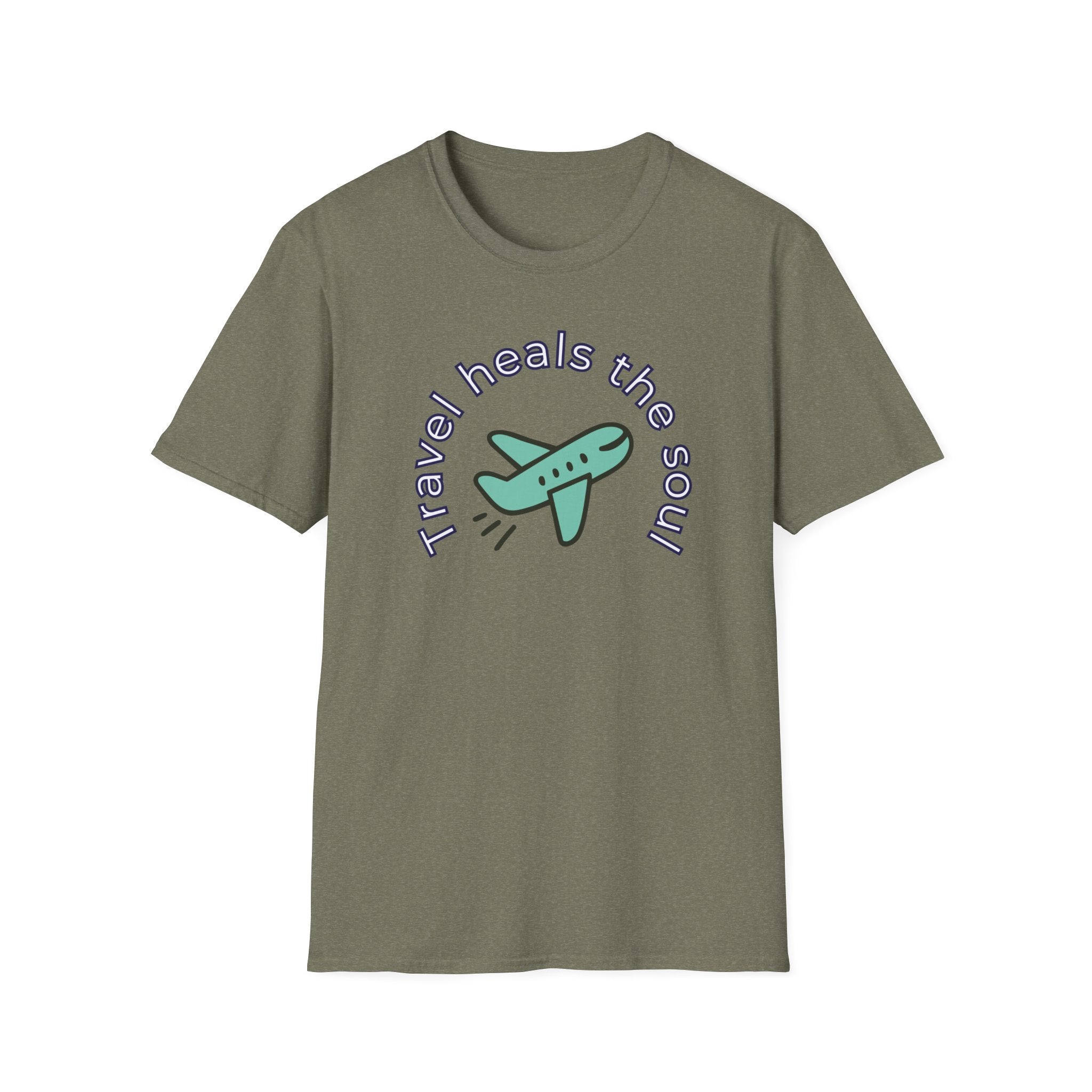 Comfty Woman's  Softstyle T-Shirt - "Travel"  "Heals The Soul"