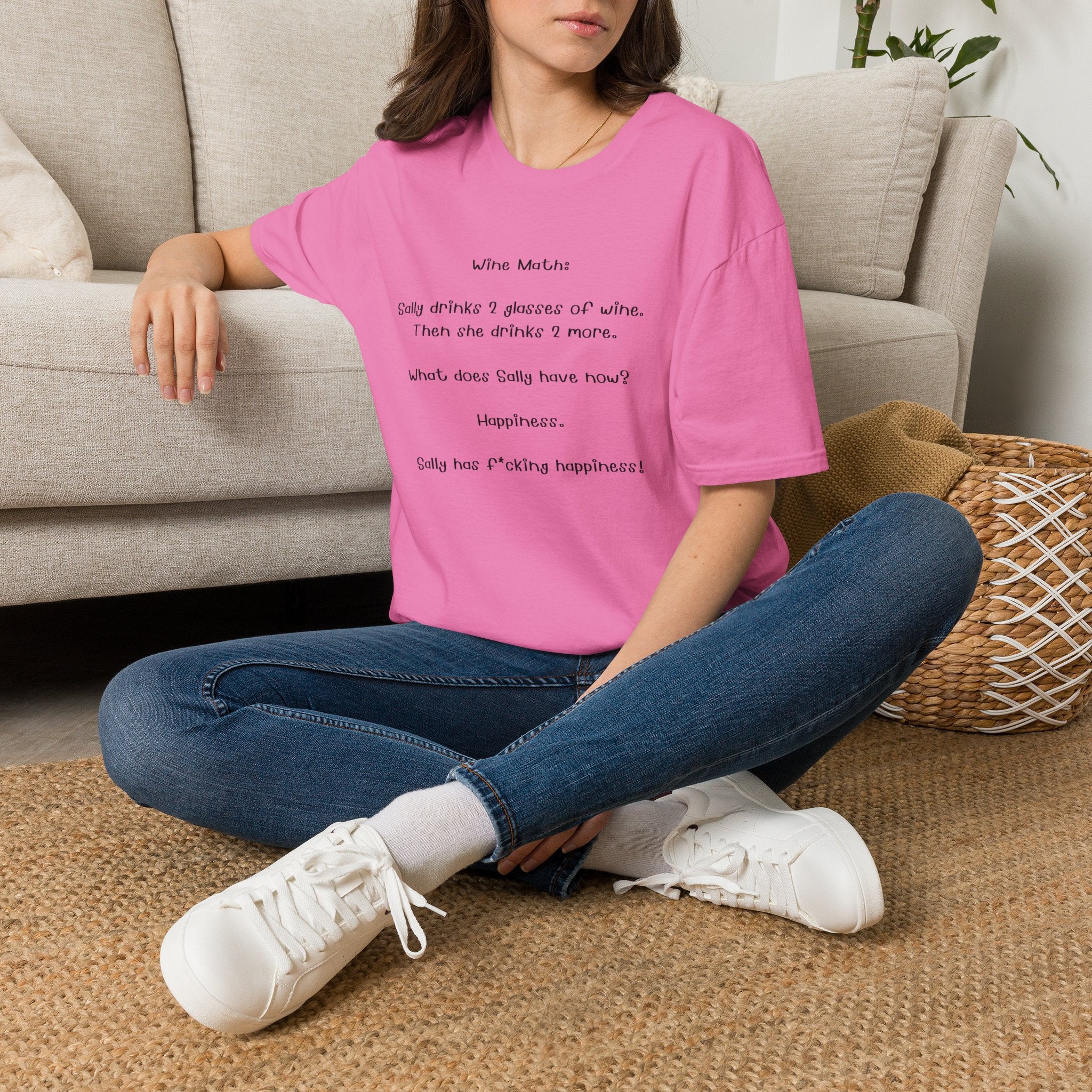 Woman Soft T Shirt - Regular Fit - Wine Math