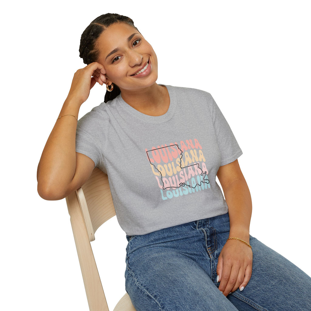 Womens Soft Relaxed Tee - Louisiana