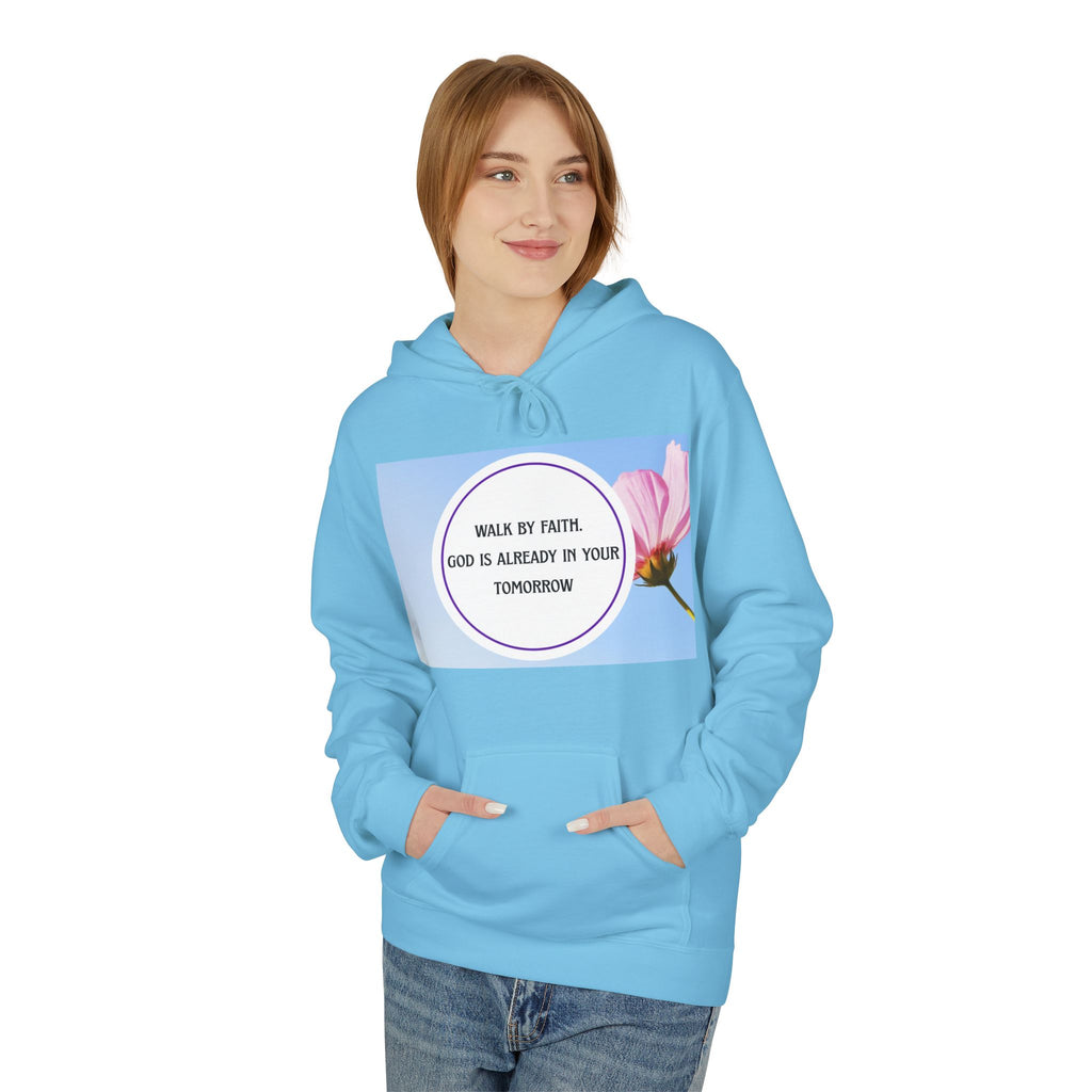 Woman's Midweight  Super Softstyle Fleece Hoodie - Walk by faith