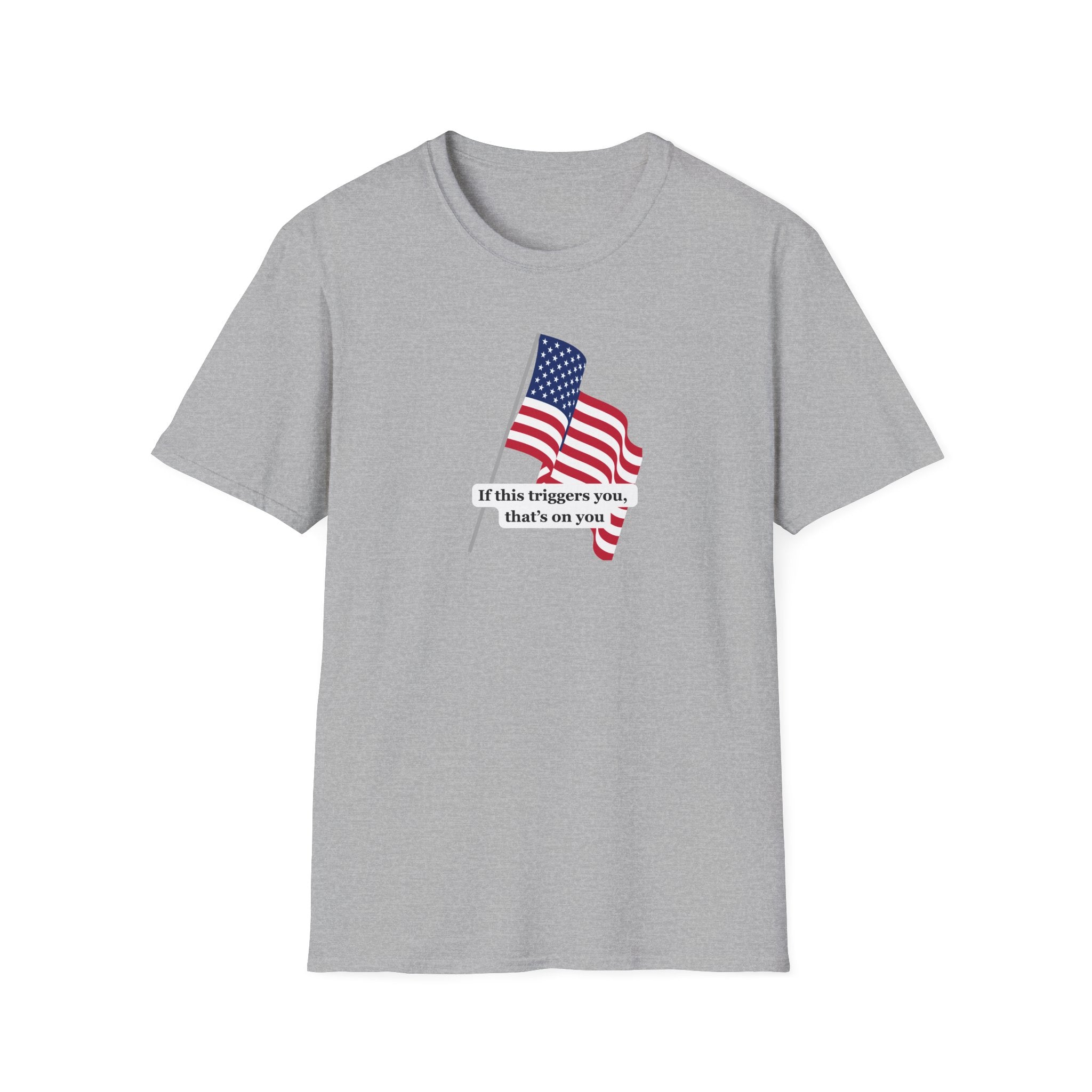 Relaxed Mens Soft Tee - Trigger by the flag