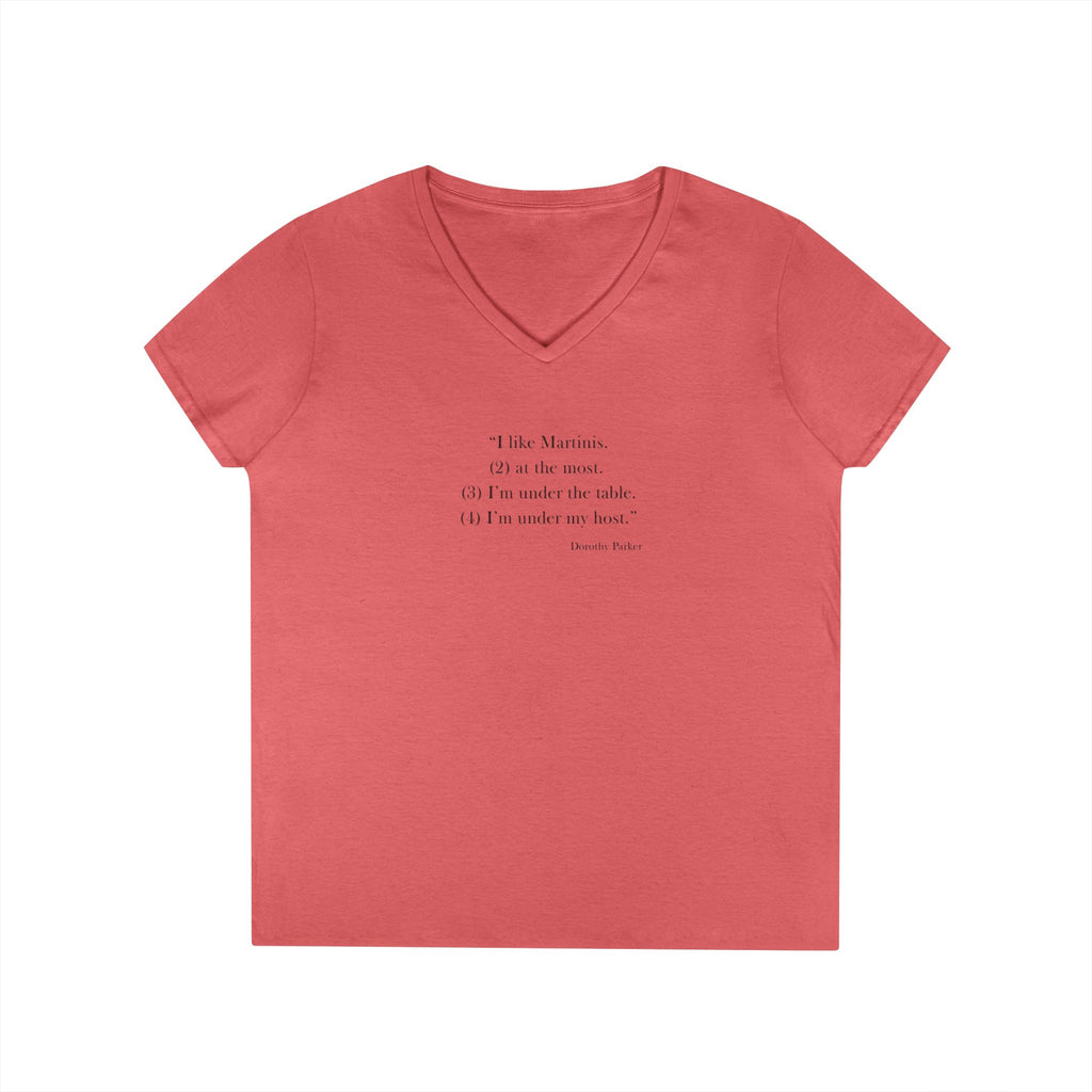 Ladies' V-Neck T-Shirt - Fitted - Martinis