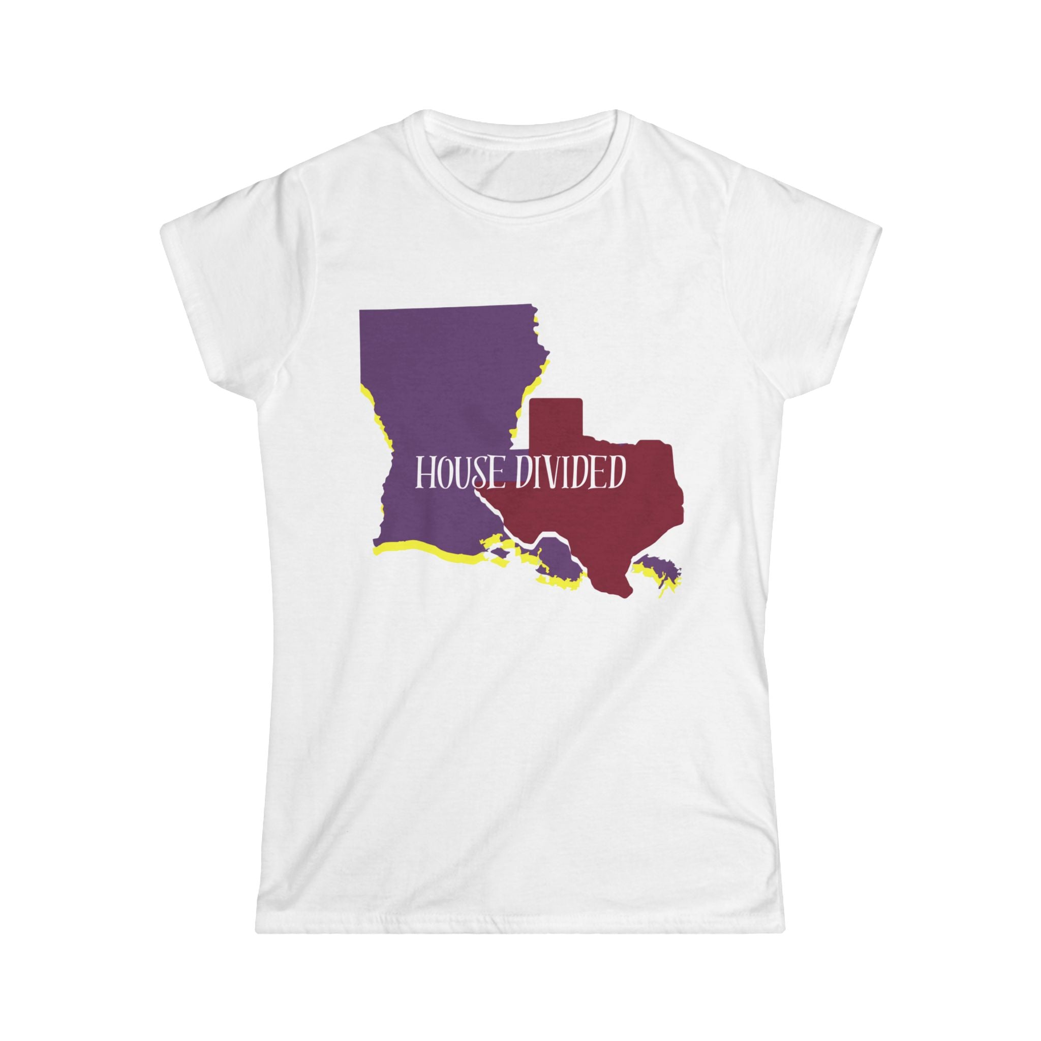 Soft Fitted Tee  Women's - "House Divided" "LSU" "Aggies"