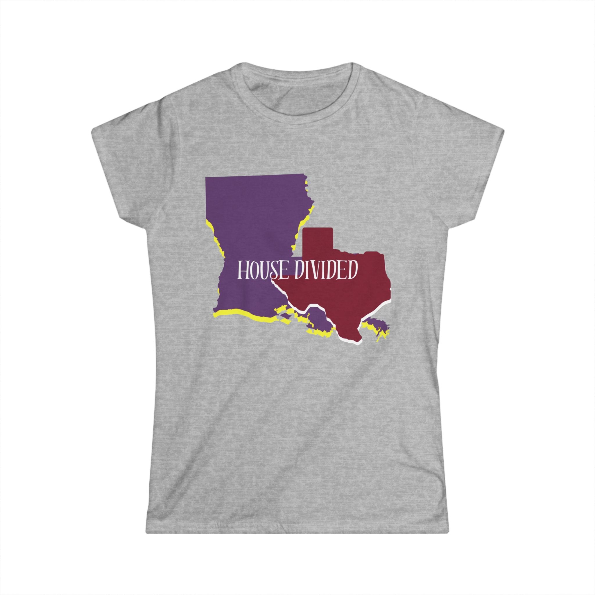 Soft Fitted Tee  Women's - "House Divided" "LSU" "Aggies"