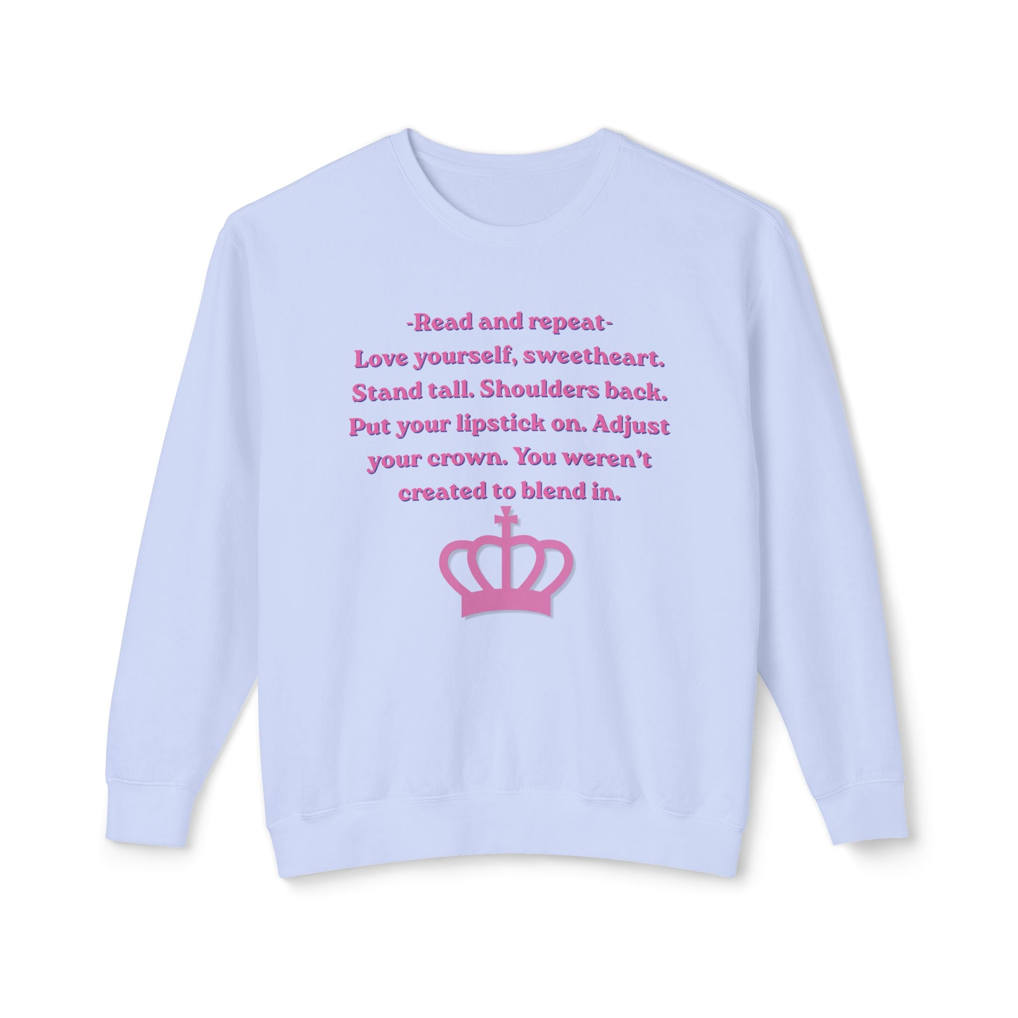 Woman's Lightweight Crewneck Sweatshirt - Soft and Relaxed - Adjust your crown