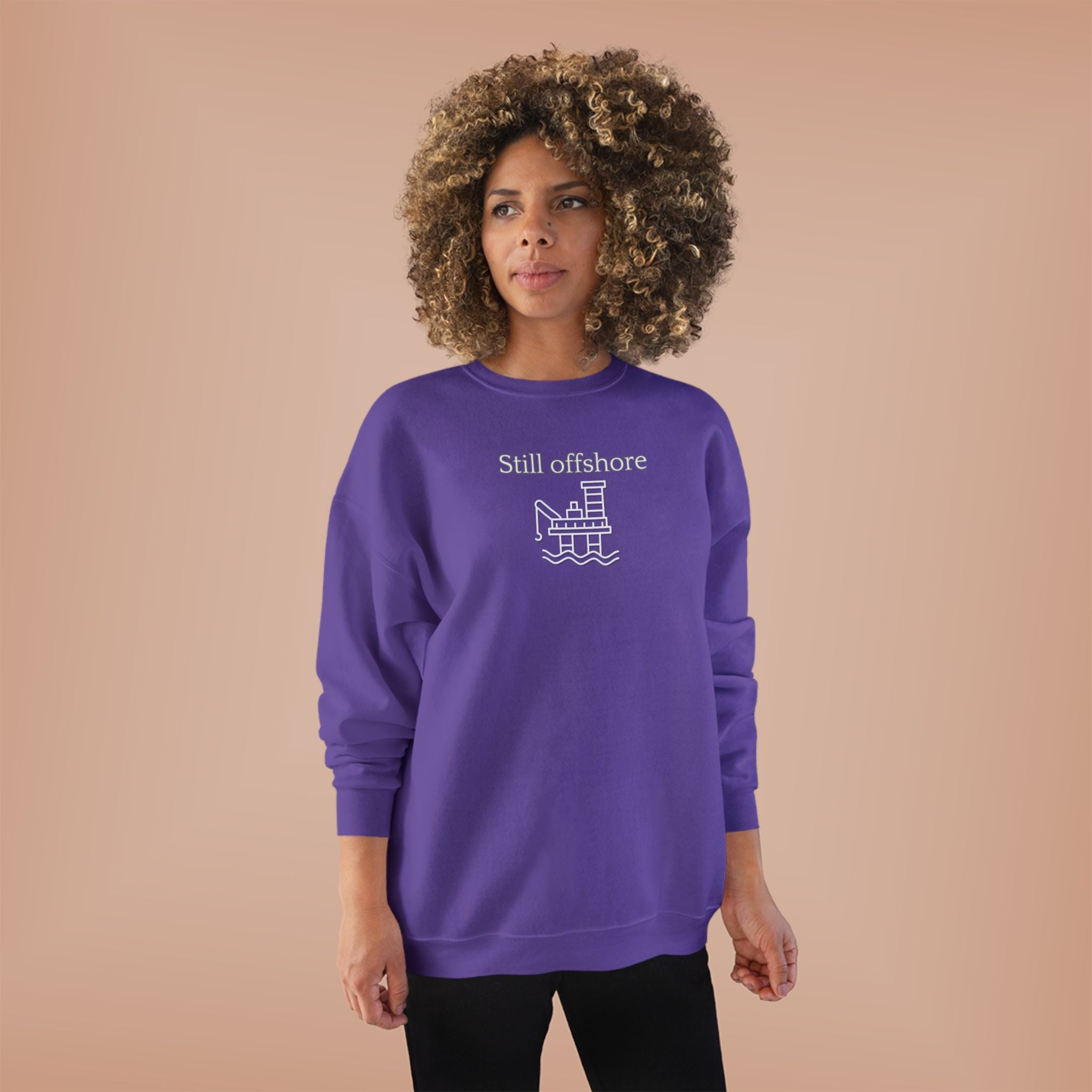 Relaxed Soft Ladies Sweatshirt - He's Offshore - oilfield