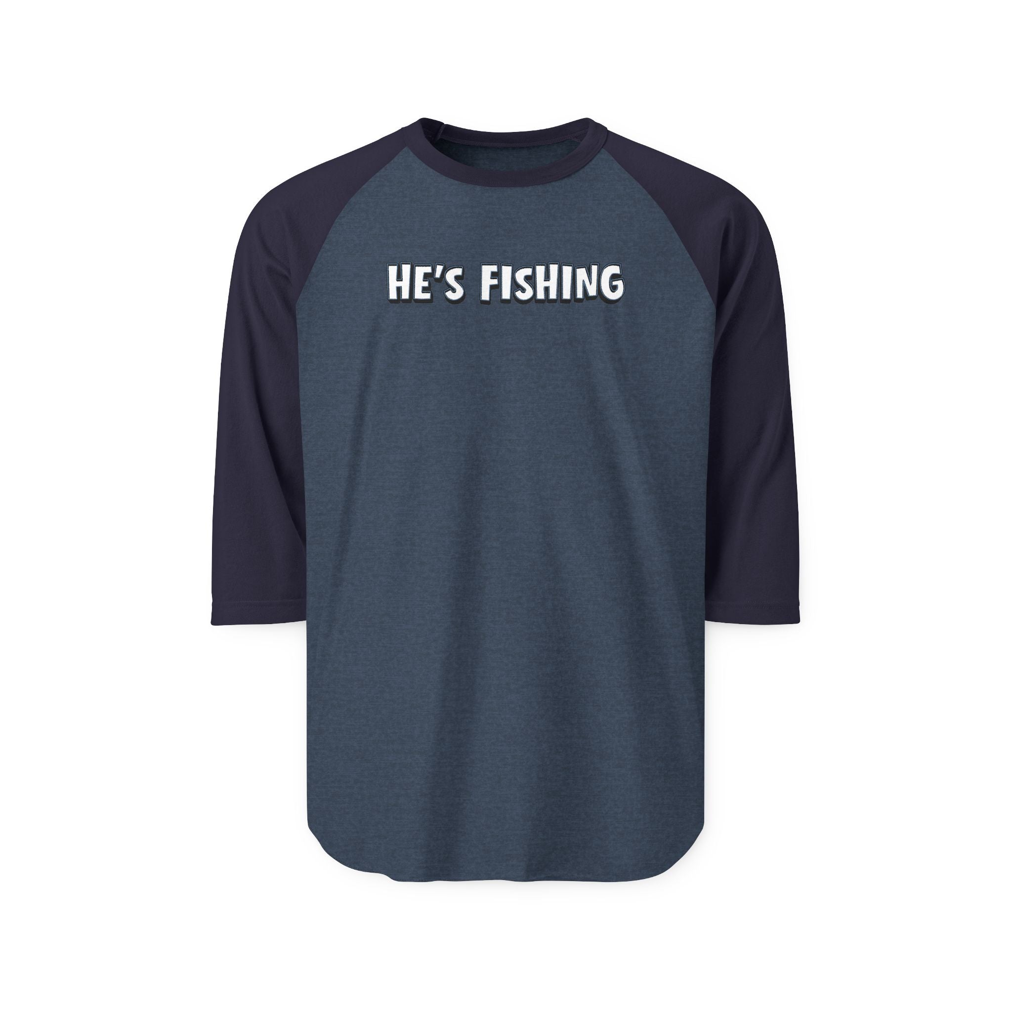 Ladies Three-Quarter Sleeve Tee - Relaxed - He's Fishing Vibe