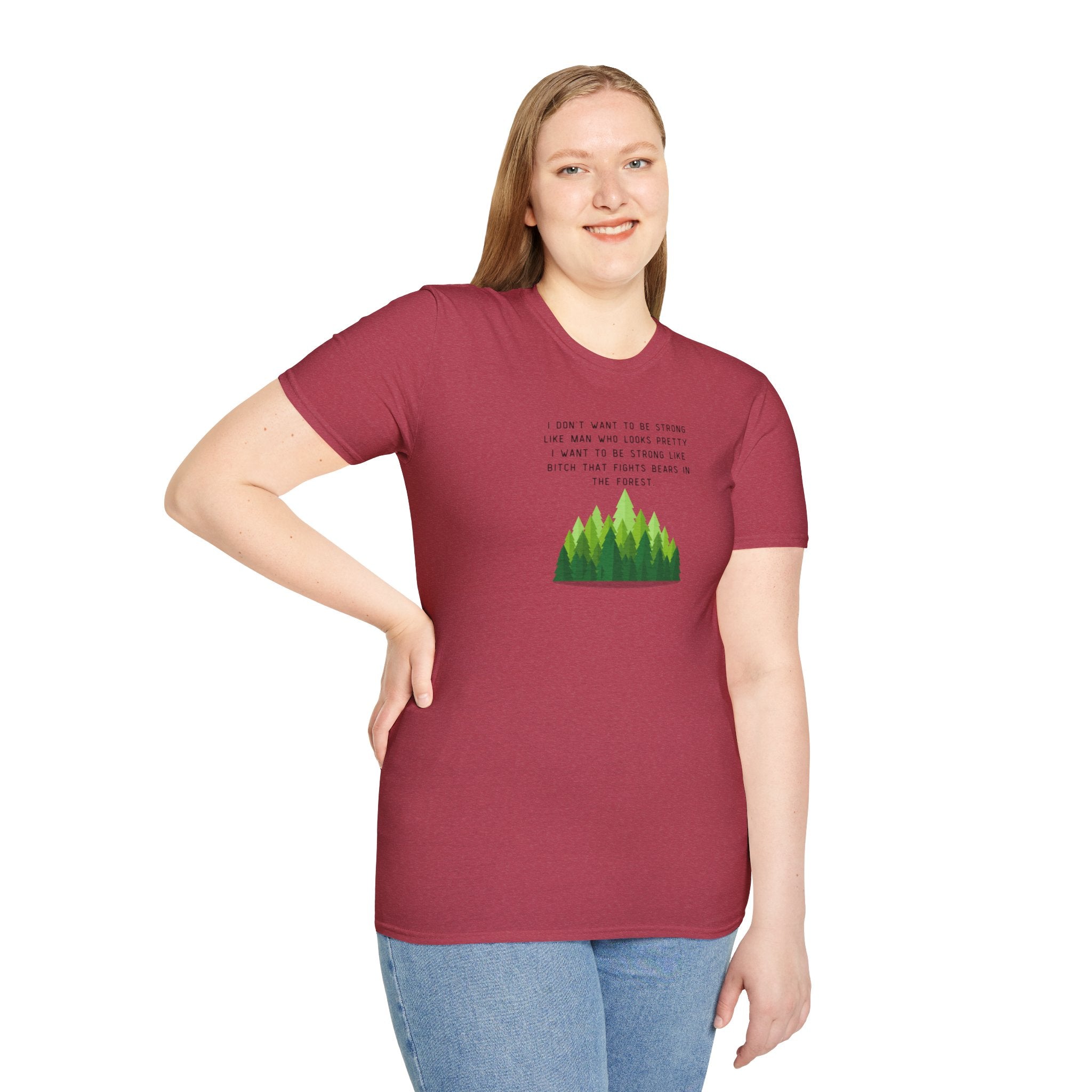 Women's Soft Relaxed Tee - Strong Women - bear