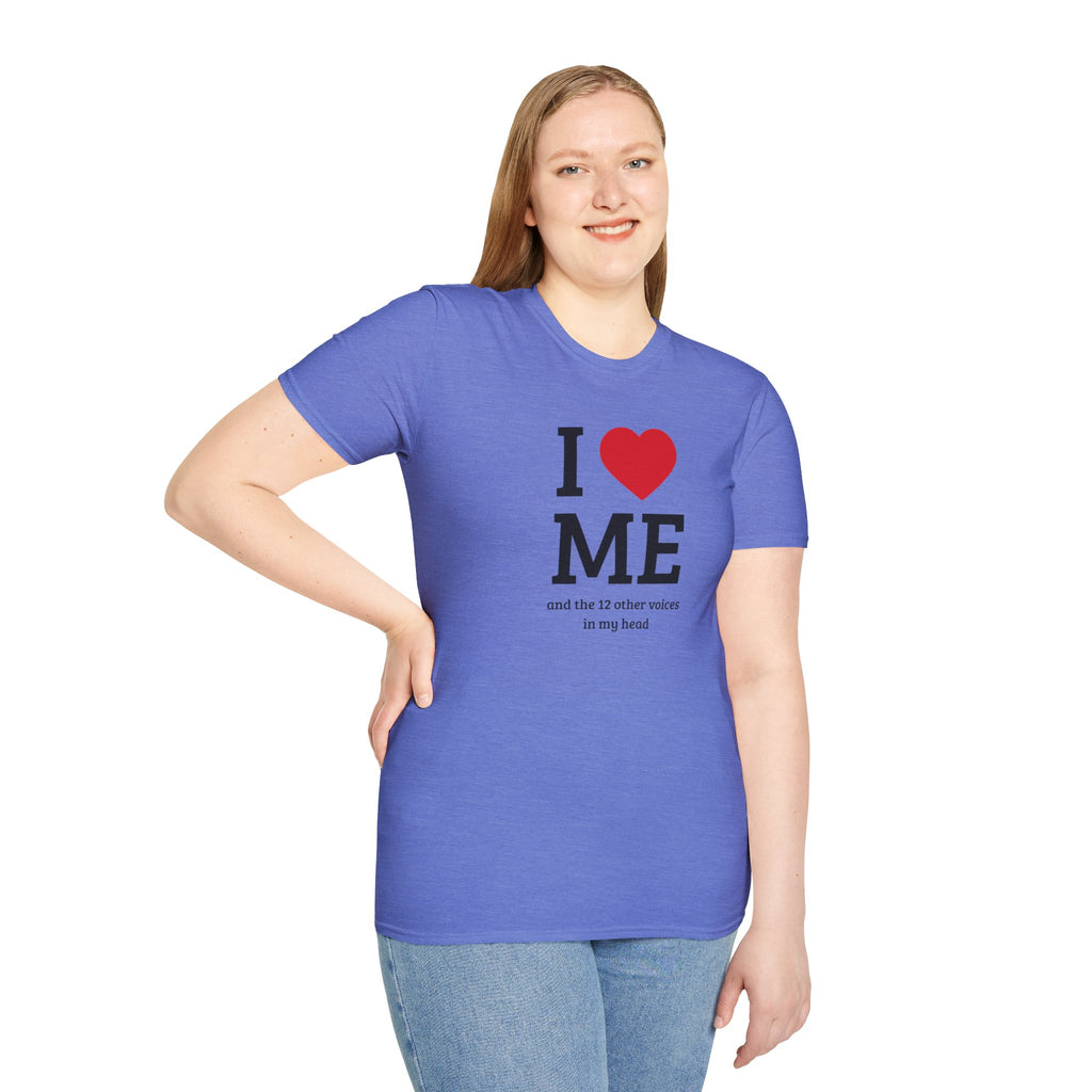 Soft Flexible Tee - Men and Women - I love me and the 12 other voices