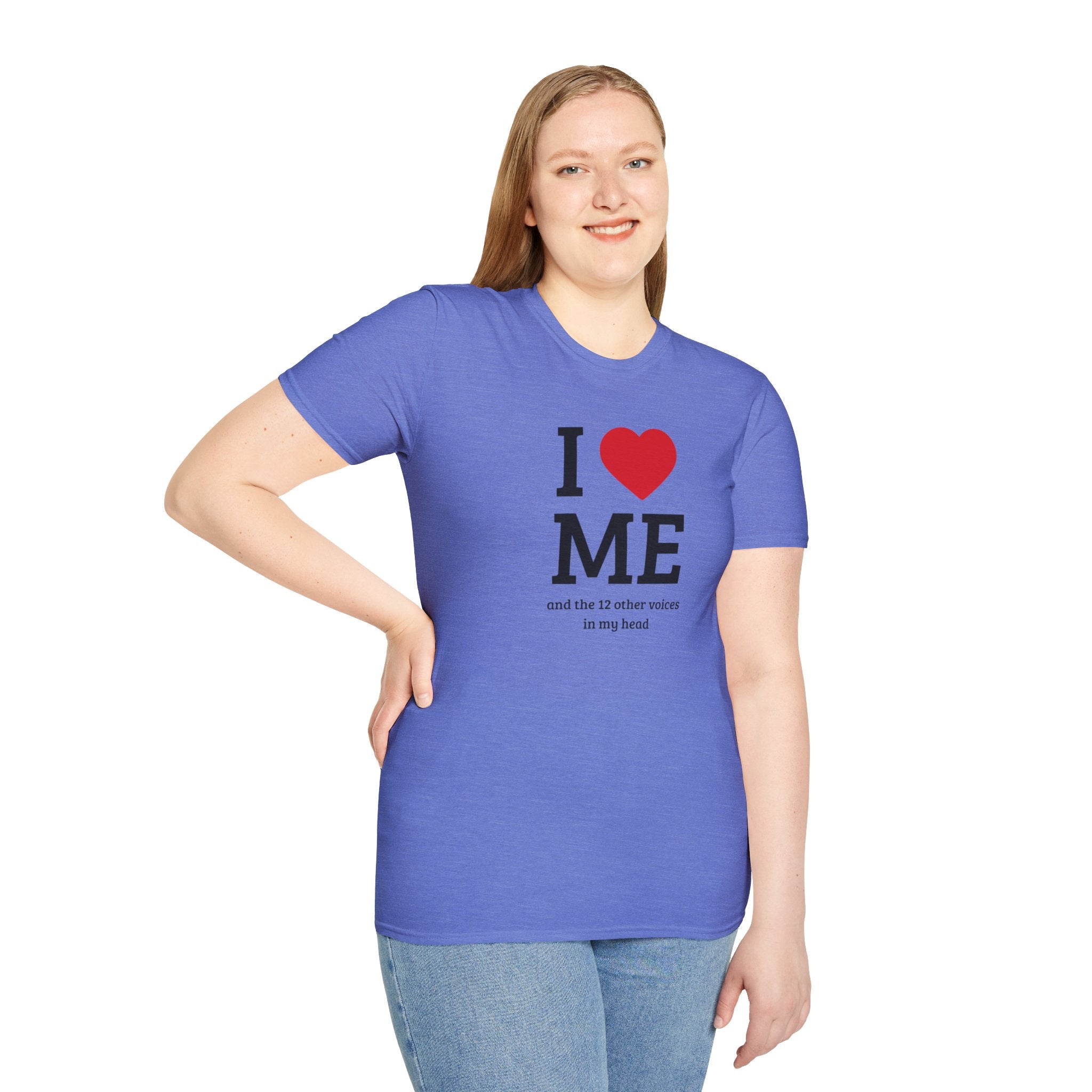 Soft Flexible Tee - Men and Women - I love me and the 12 other voices