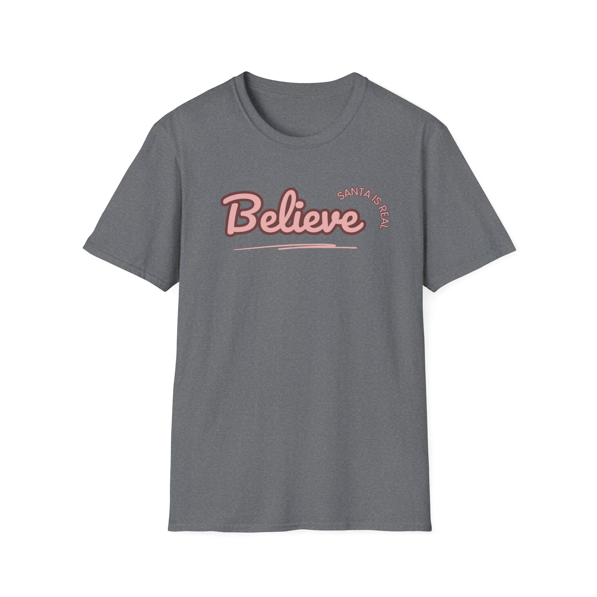 Ladies  Soft Tee - Relaxed Fit "Christmas "  "Believe"   "Santa"