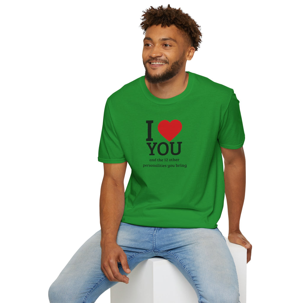 Super Soft Relaxed Tee - Men and Women- I love you and the 12 personalities