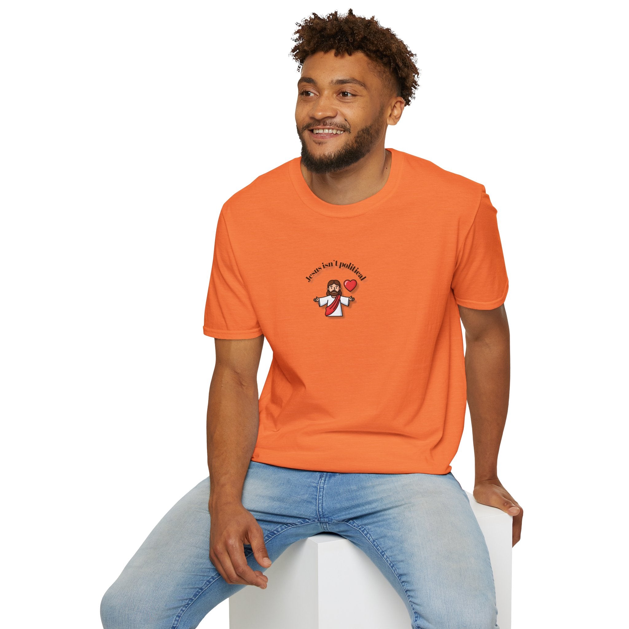 Relaxed Men & Women Soft Tee - Jesus isn't political