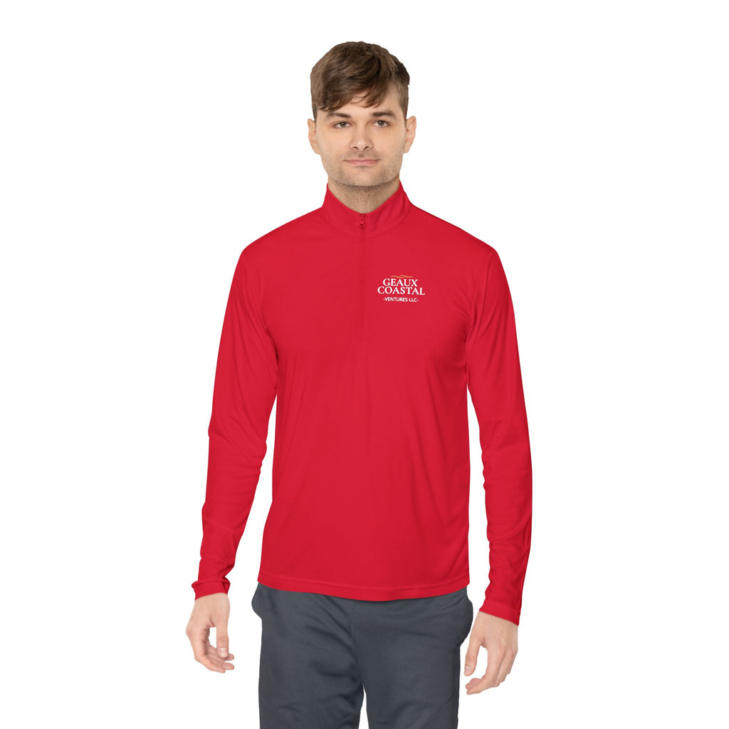 Fishing Quarter-Zip Pullover (Men & Women) -"Geaux Coastal" - Lightweight