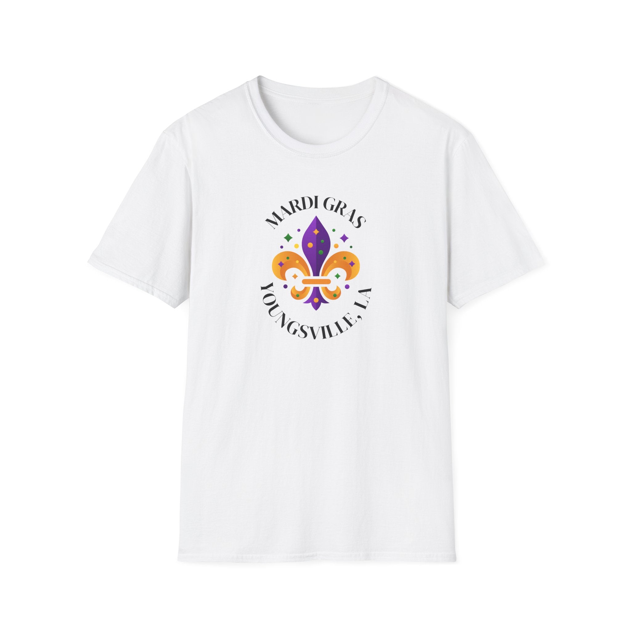 Relaxed Soft Tee for Men and Women Mardi Grad Youngsville La