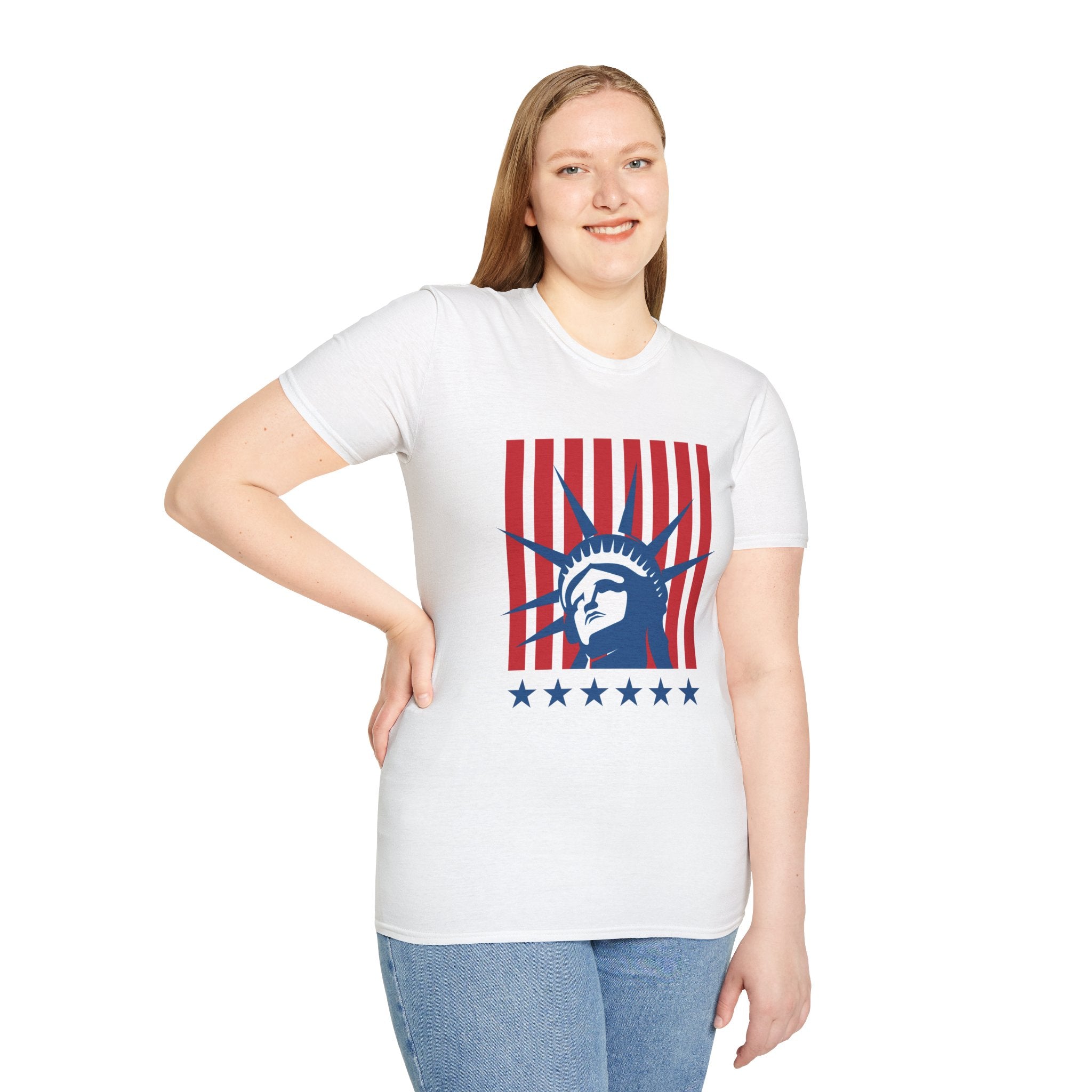 Relaxed Tee for Men & Women- Statue of Liberty