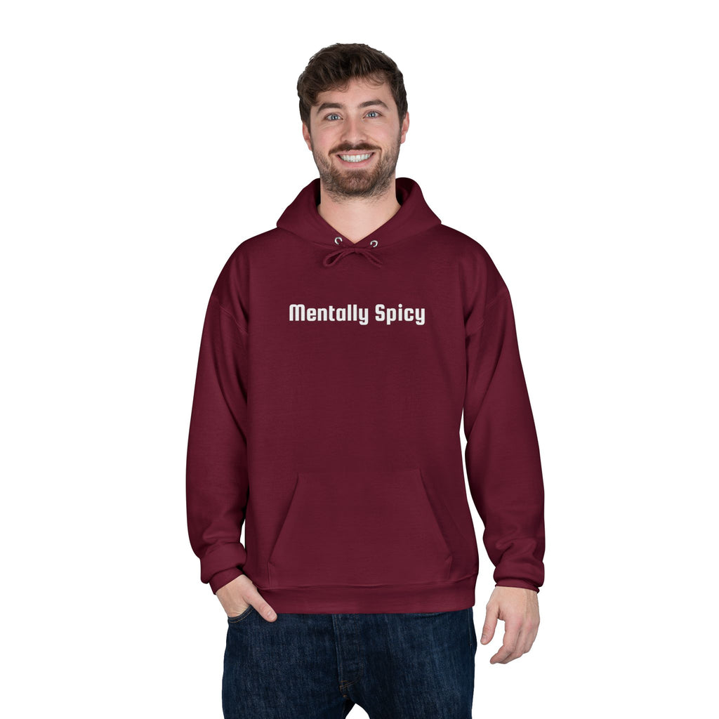 Men and Women - Relaxed - Pullover Hoodie Sweatshirt - Mentally Spicy Dark Colors