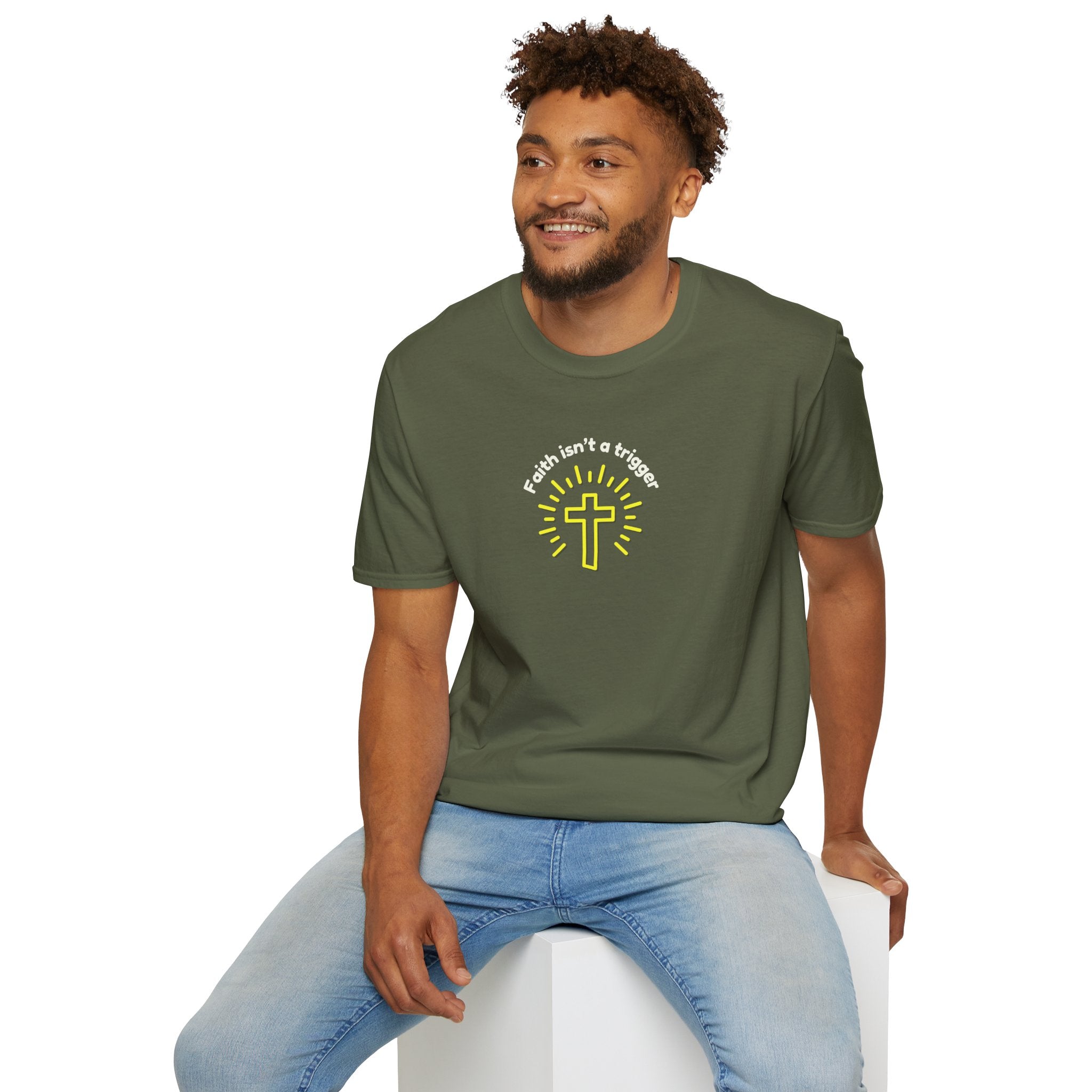 Men's Soft Relaxed tee - Faith isn't a trigger