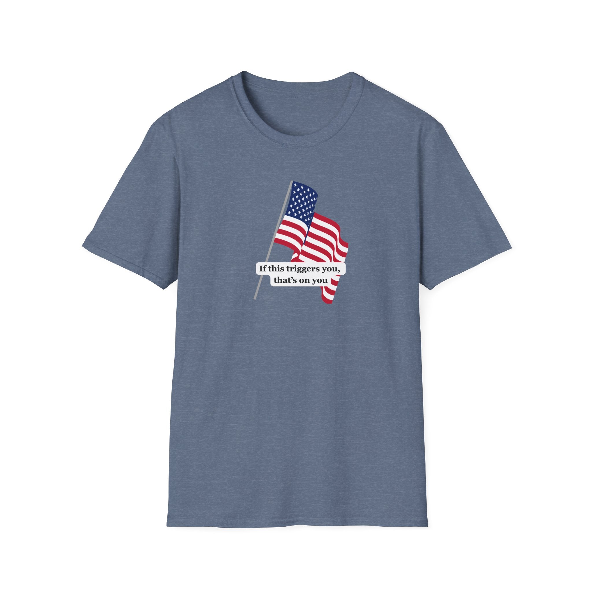 Relaxed Mens Soft Tee - Trigger by the flag