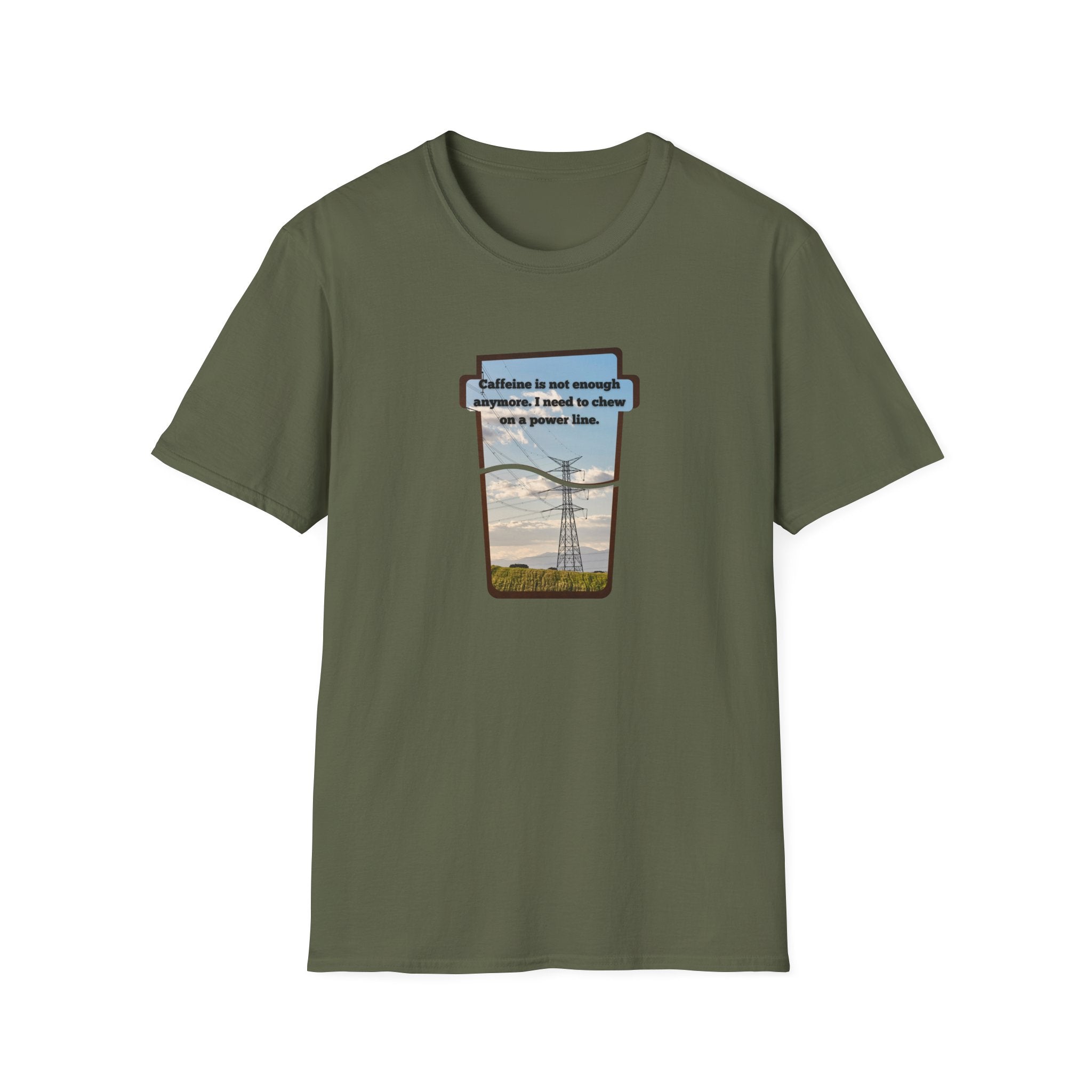 Relaxed Soft T Shirt - Men and Women - Chew on a power line