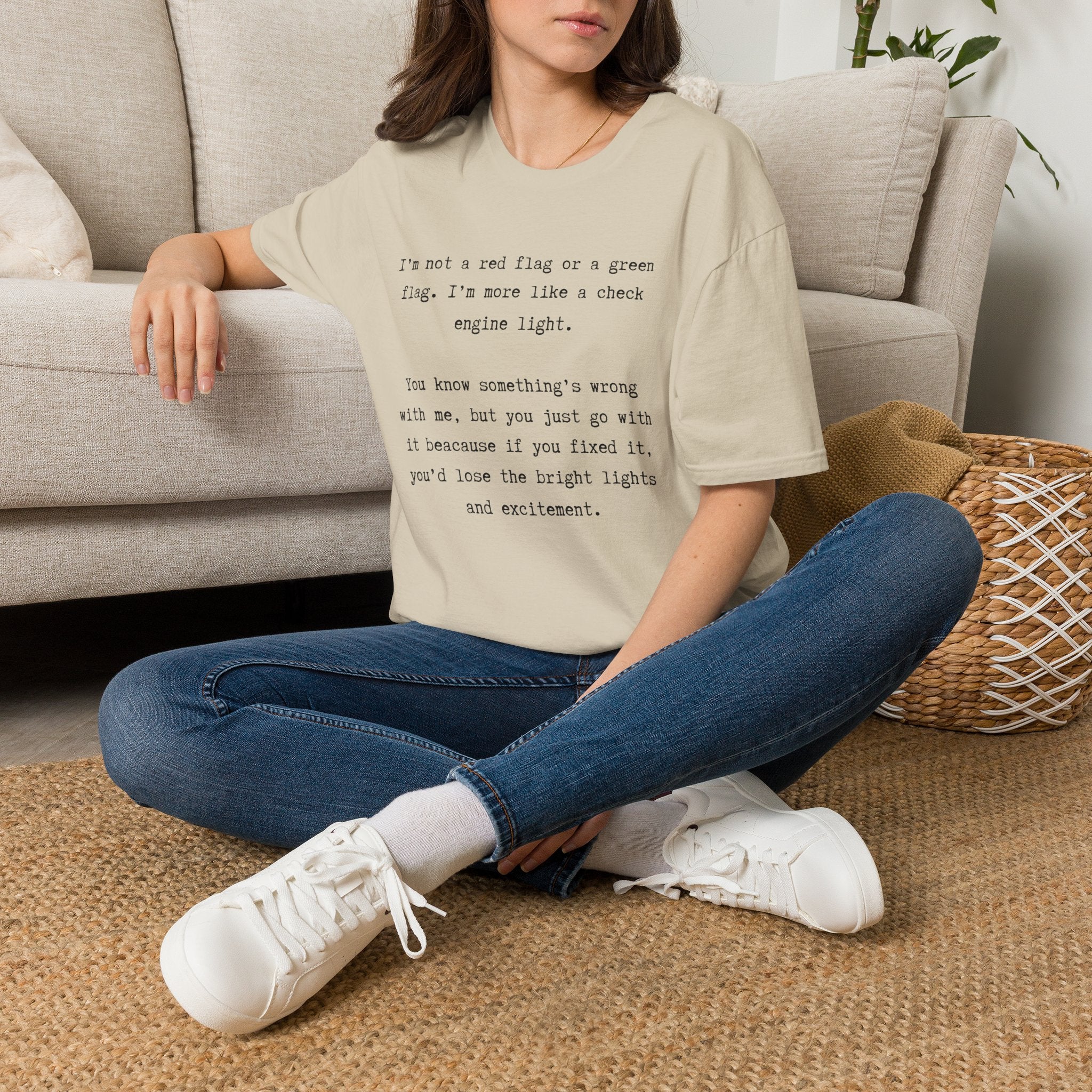 Men and Women Soft Relaxed T Shirts - Green light