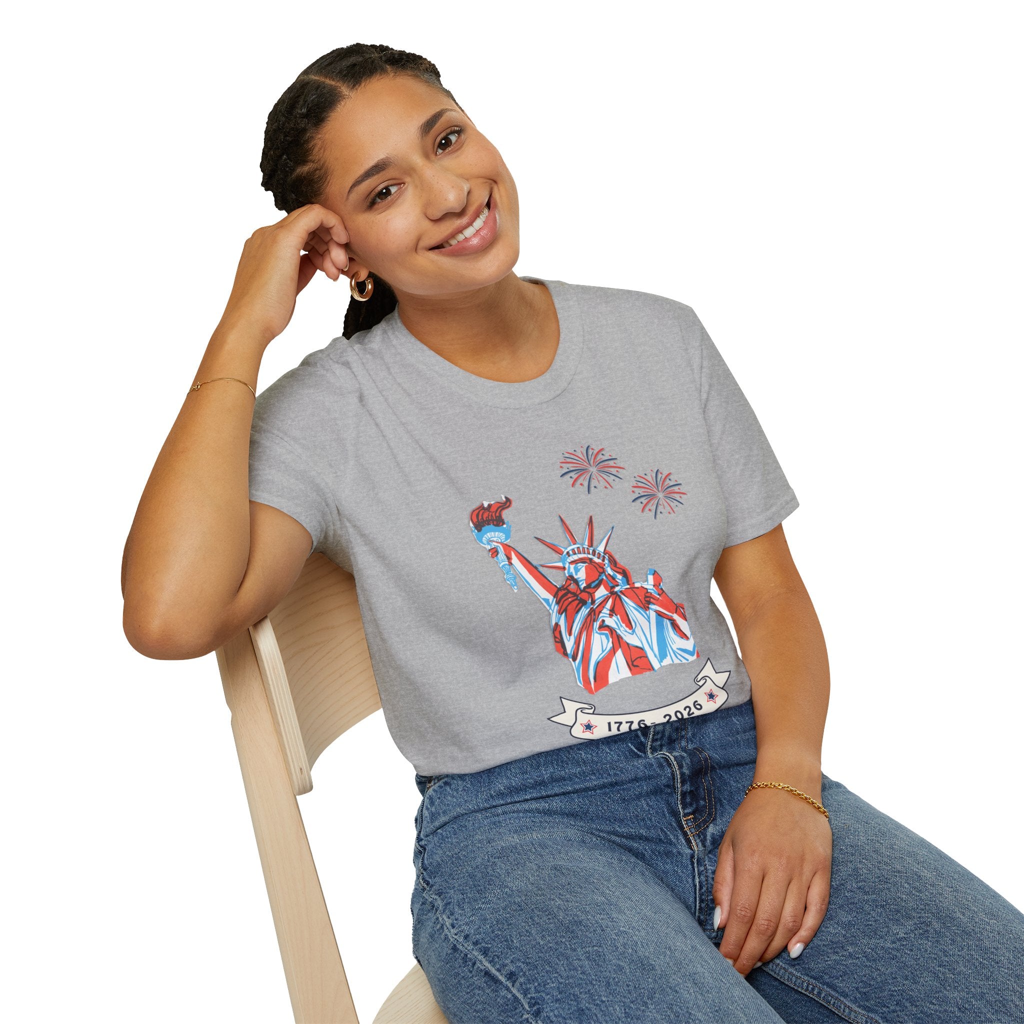 Relaxed Soft Tee- Men & Women - Statue of Liberty 250