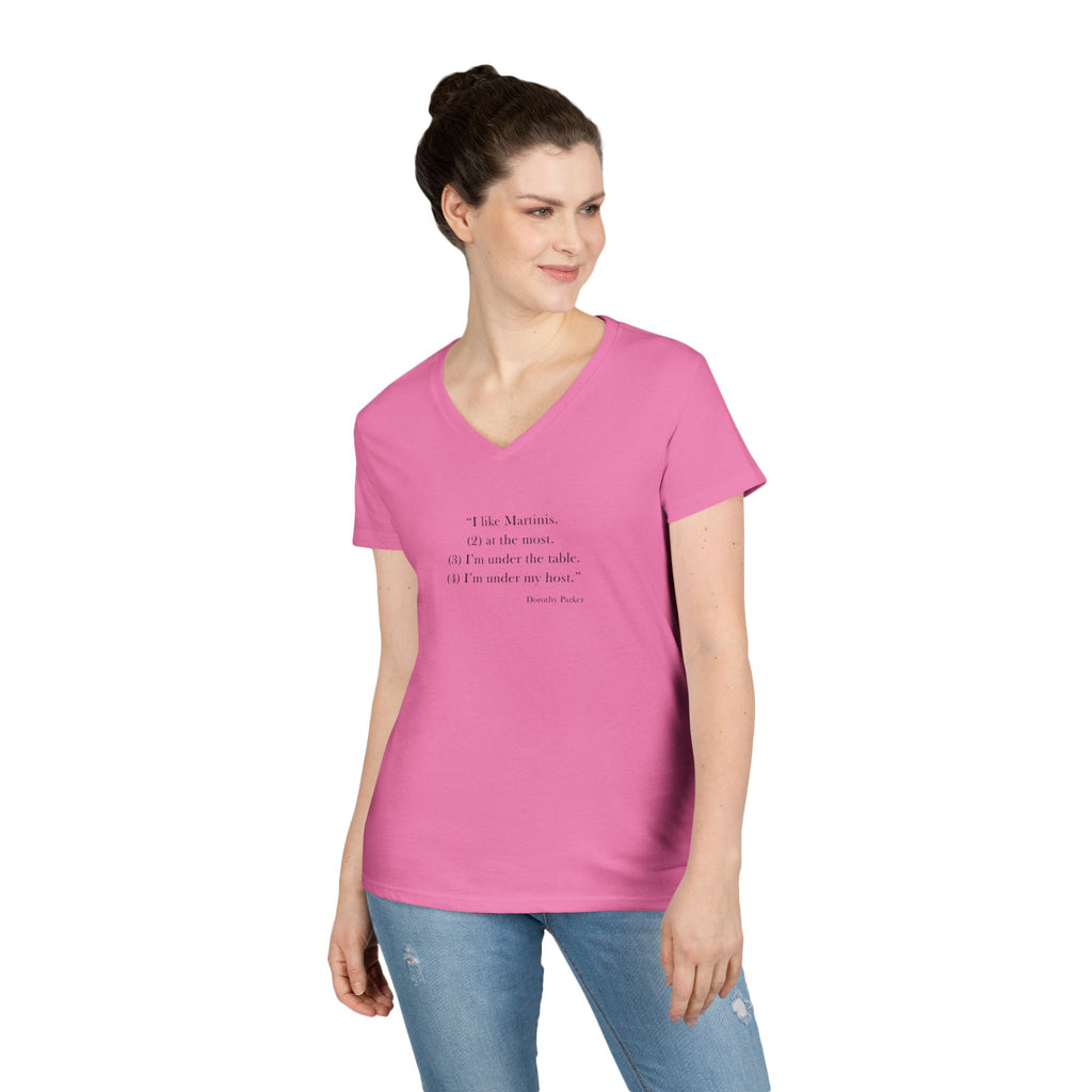 Ladies' V-Neck T-Shirt - Fitted - Martinis