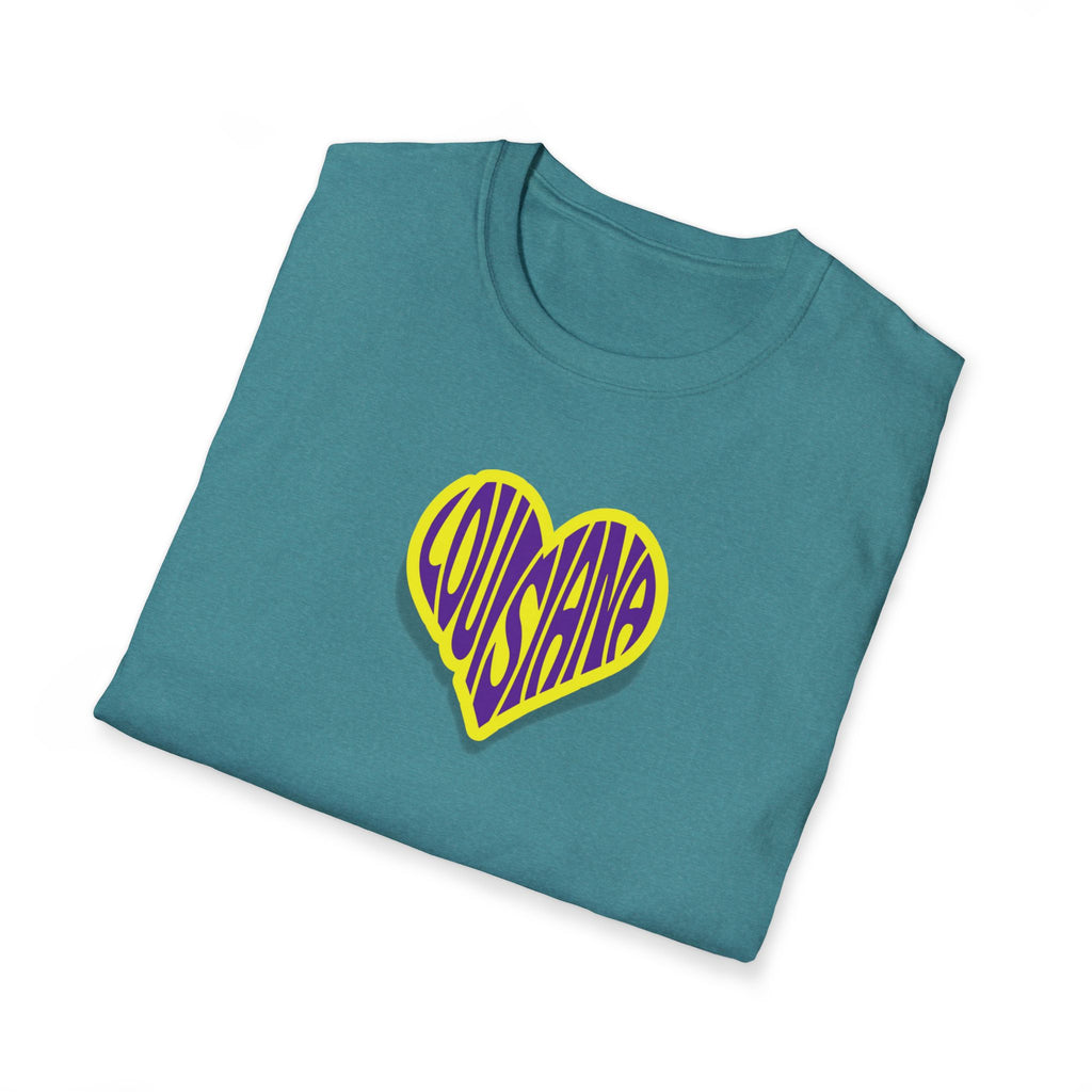 Relaxed Soft Woman's tee - Louisiana heart