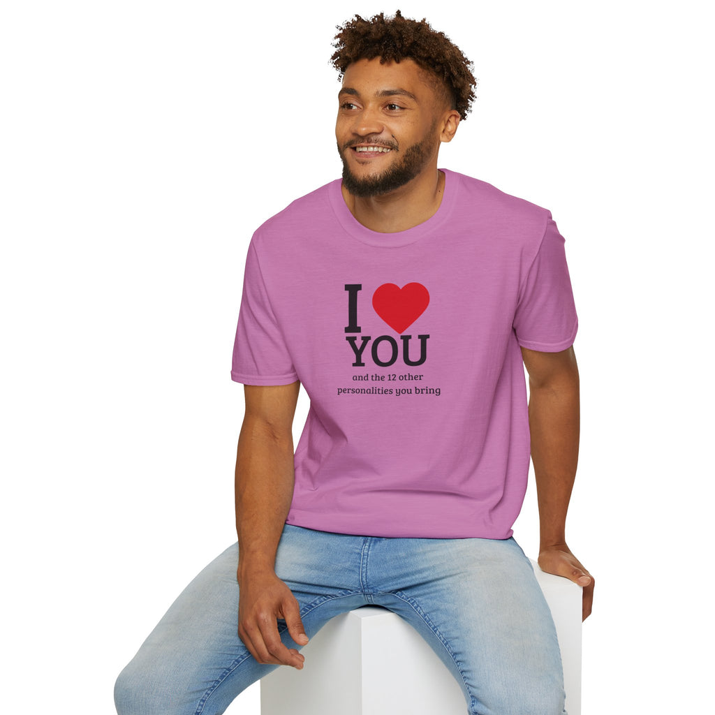 Super Soft Relaxed Tee - Men and Women- I love you and the 12 personalities