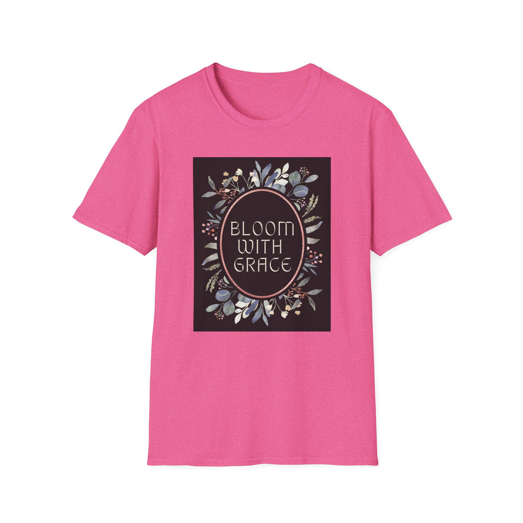 Women's Relaxed Tee - Bloom with Grace Back flowers