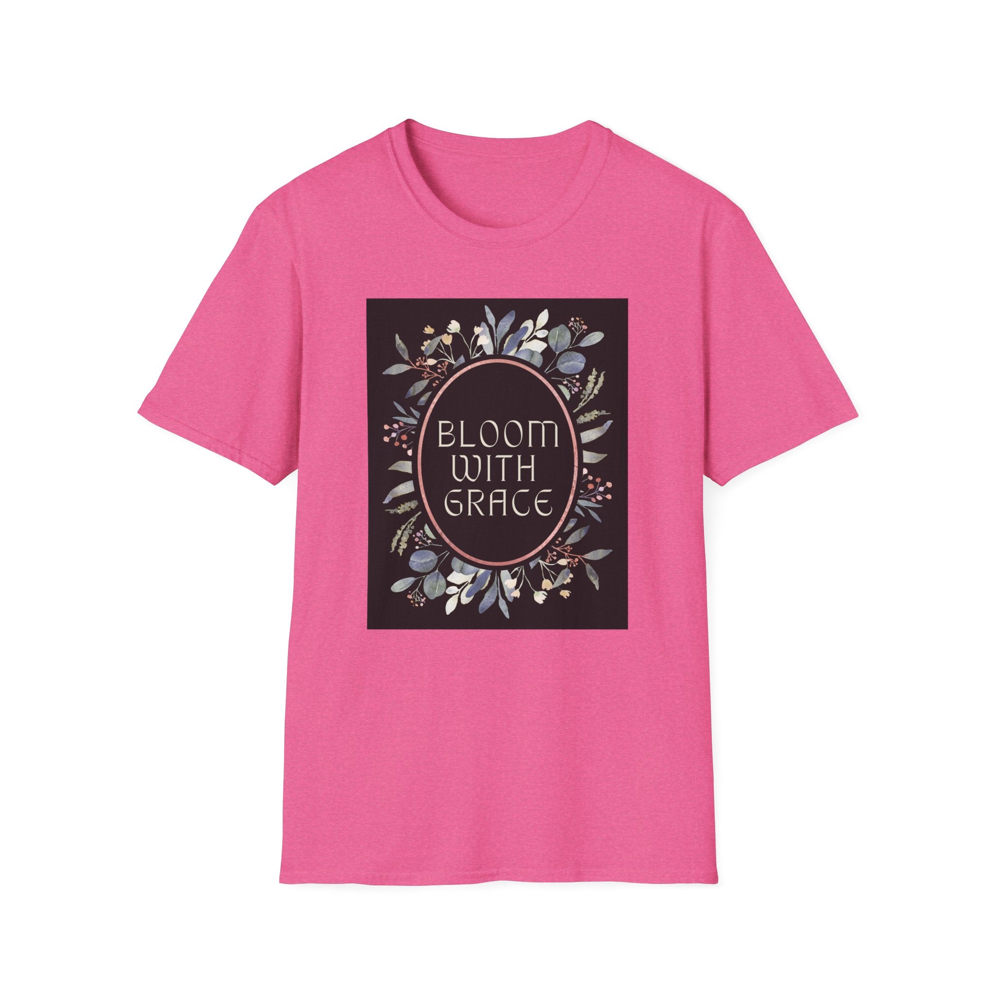 Women's Relaxed Tee - Bloom with Grace Back flowers