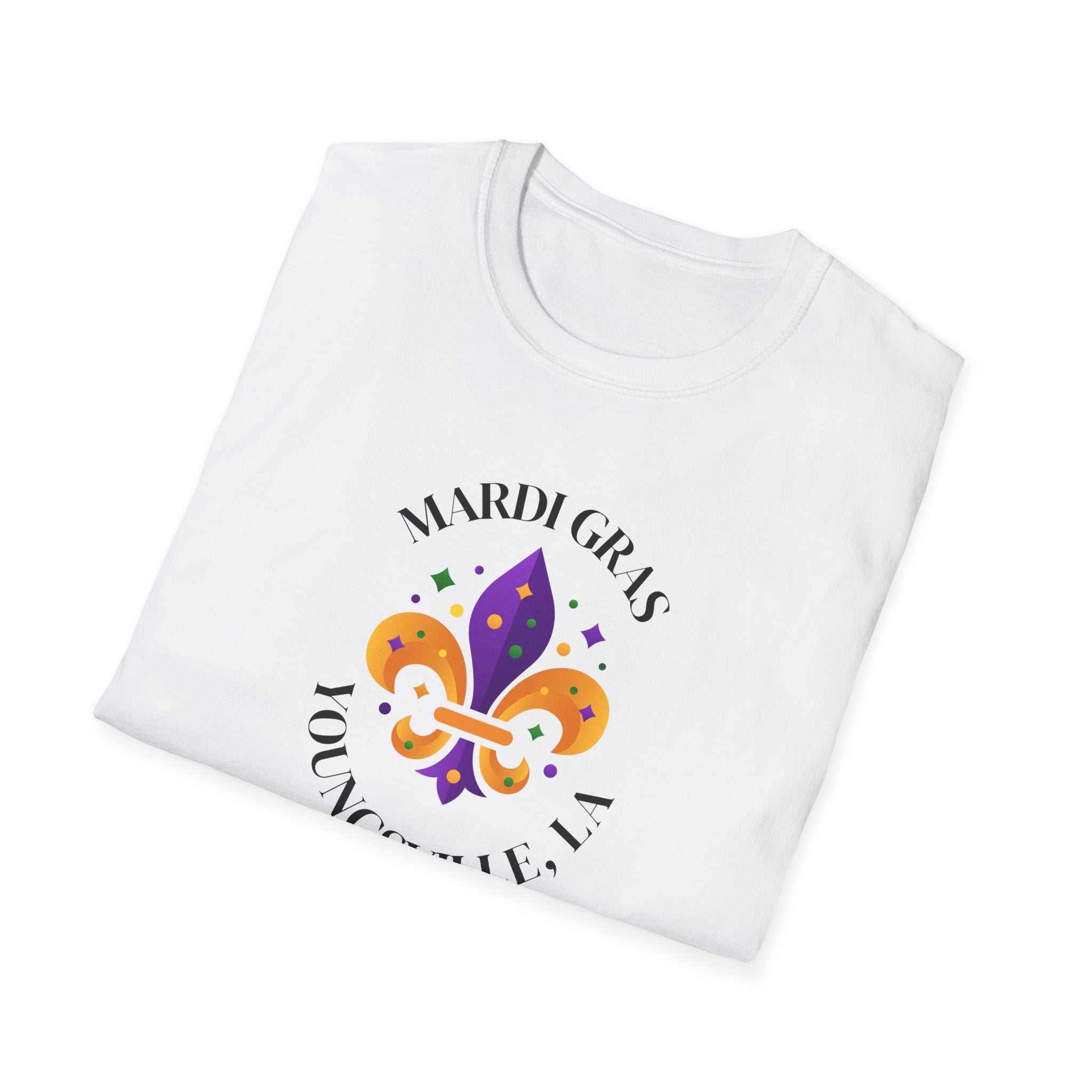Relaxed Soft Tee for Men and Women Mardi Grad Youngsville La