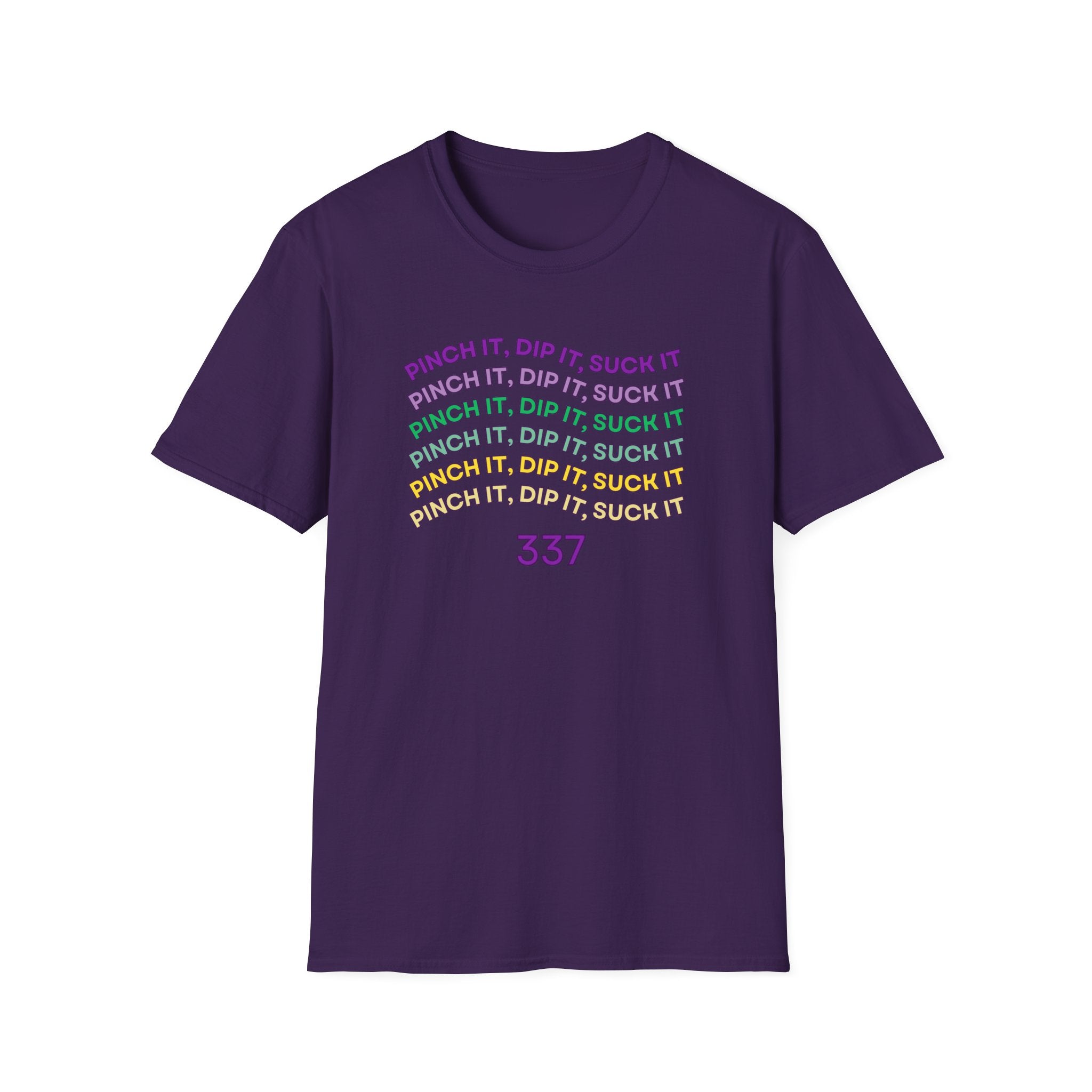 Flexible Soft Tee - (Men & Women) "337" " Mardi Gras"