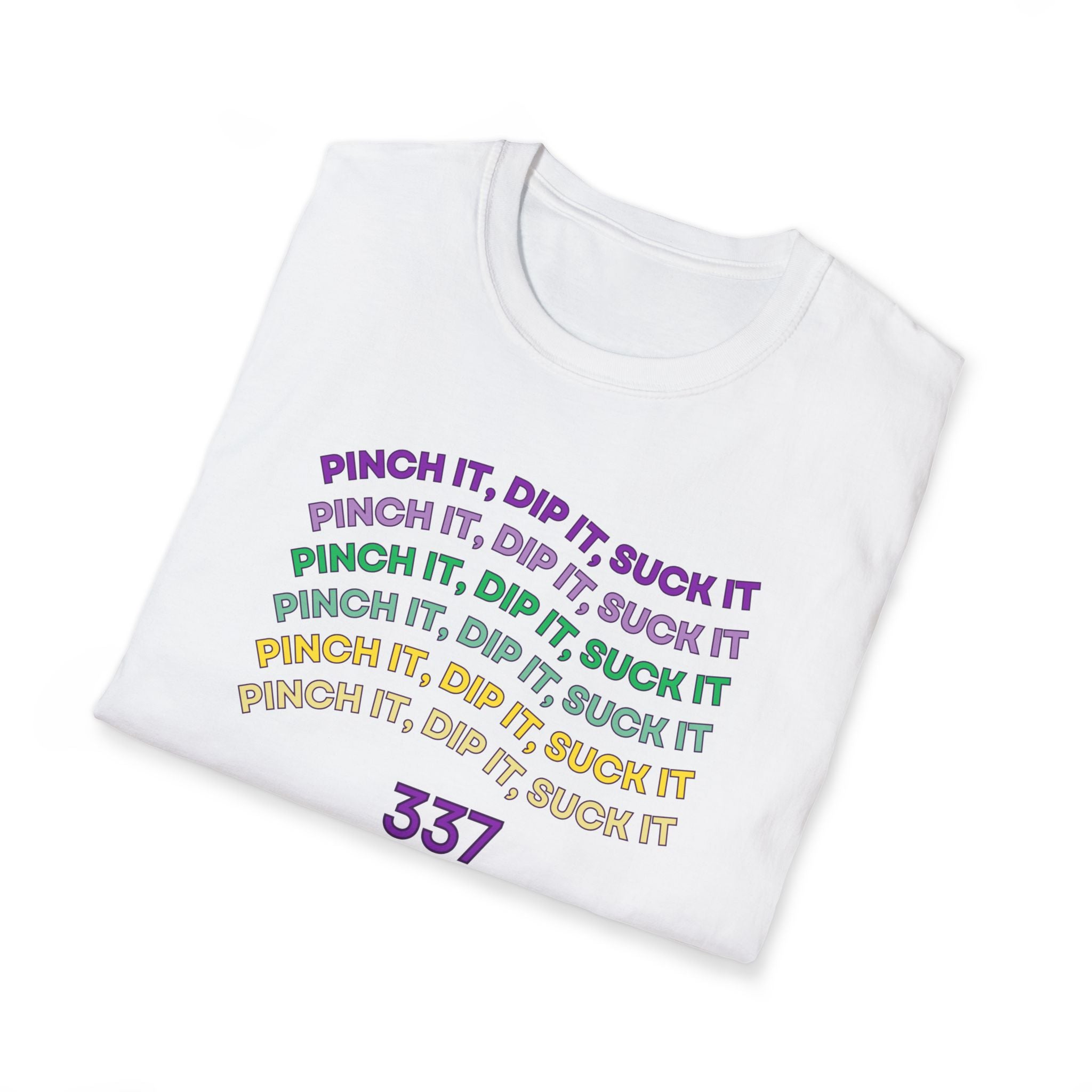 Flexible Soft Tee - (Men & Women) "337" " Mardi Gras"