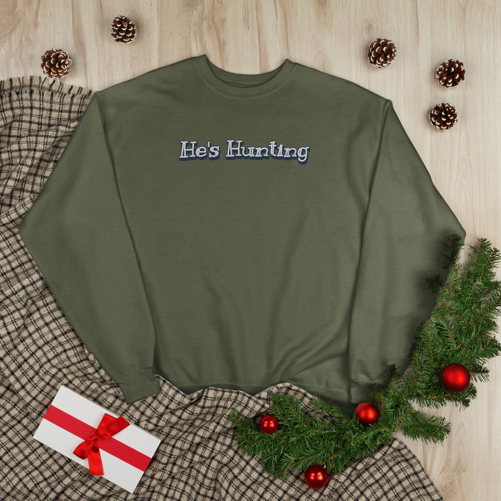 Soft 50/50 Women's Sweatshirt - He's Hunting (Relaxed Fit)
