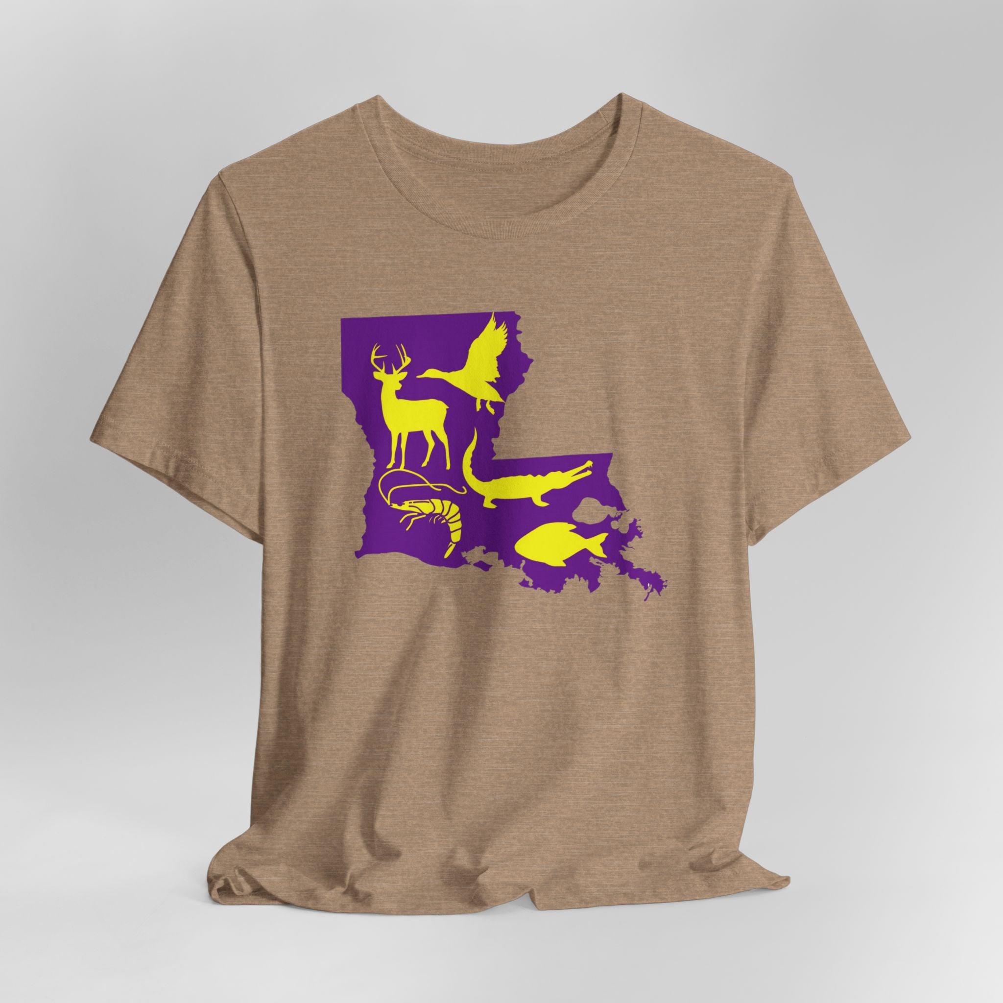 Mens Ultra Soft Jersey Short Sleeve Tee - Hunting Louisiana