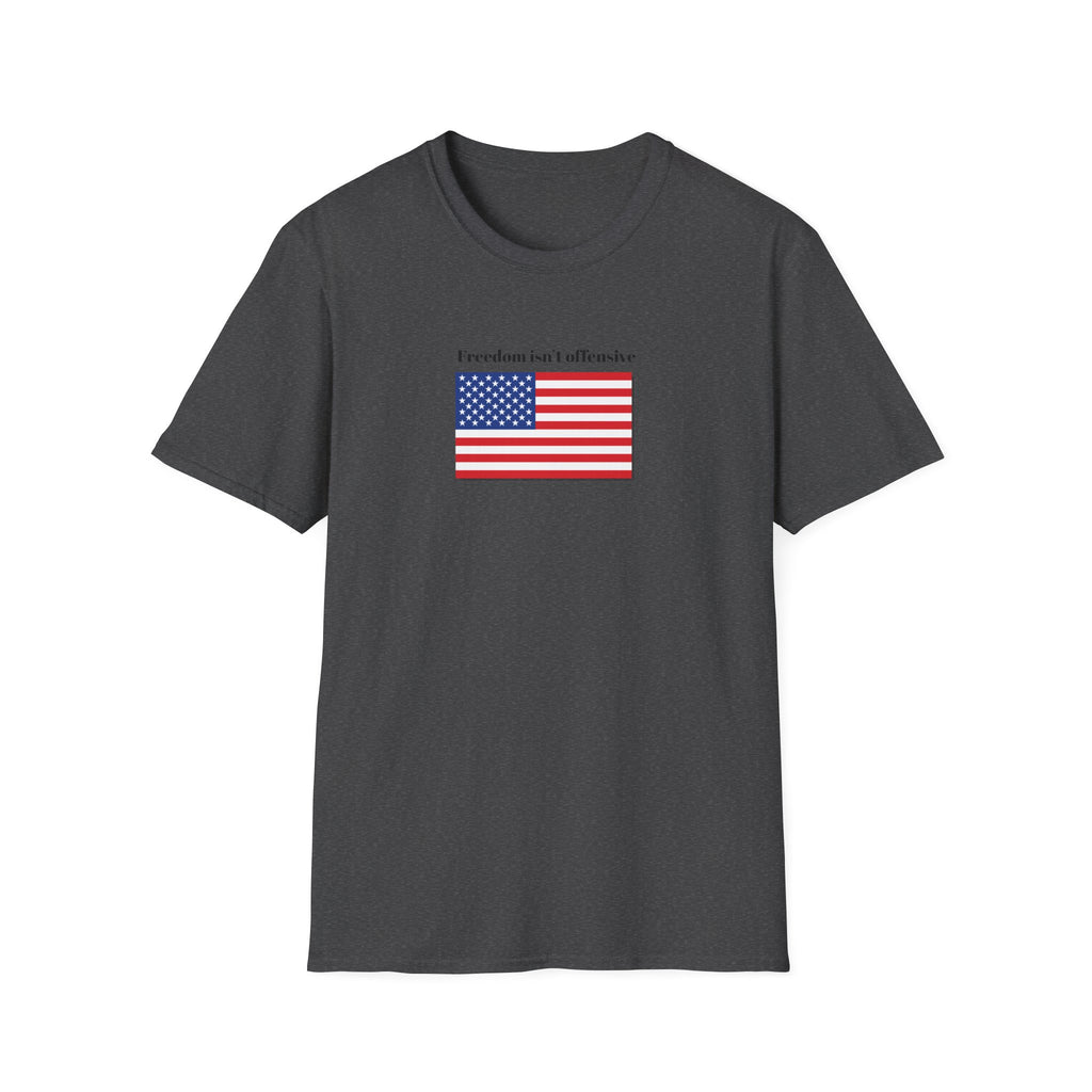 Relaxed Mens Soft Tee - Freedom isn't offensive