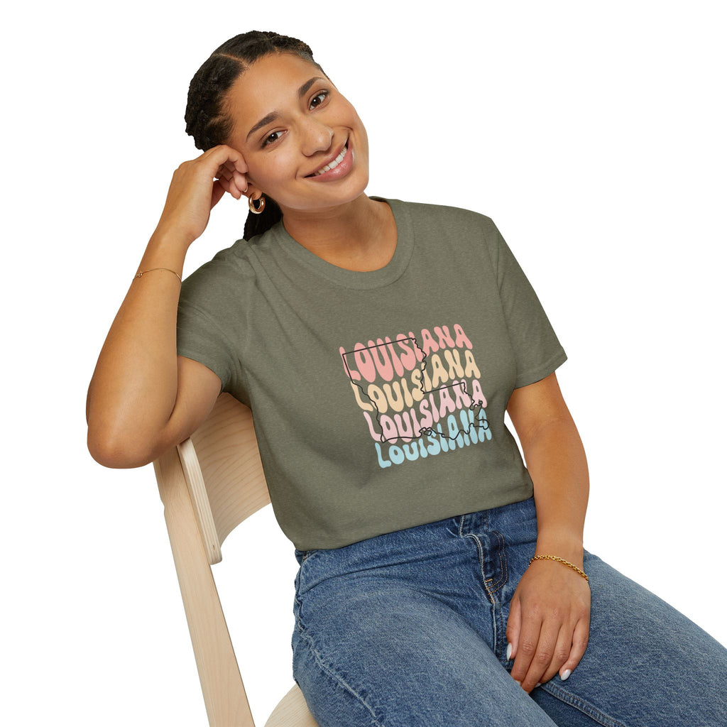Womens Soft Relaxed Tee - Louisiana