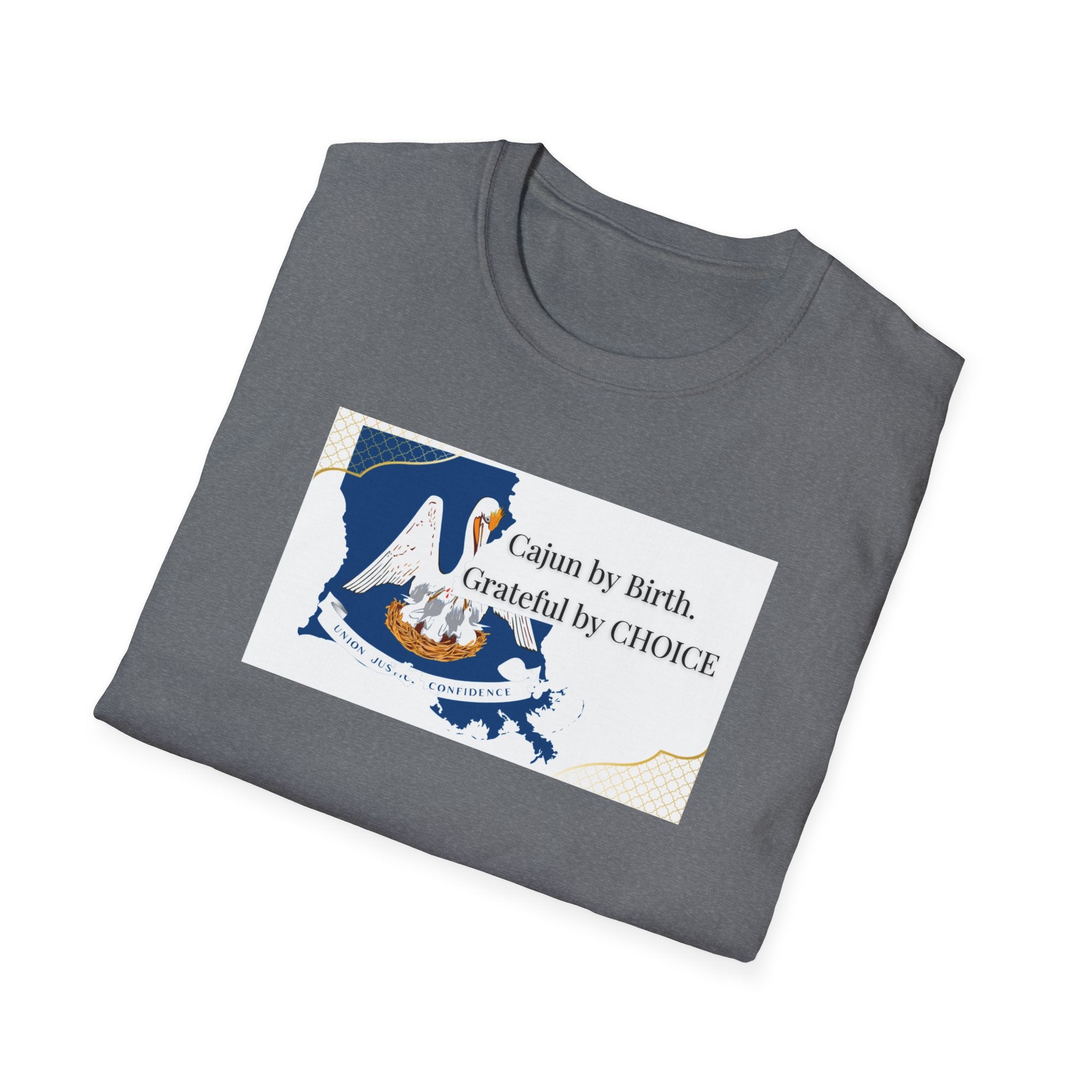 Soft Relaxed Tee Men and Women - Cajun By Birth Grateful by Choice