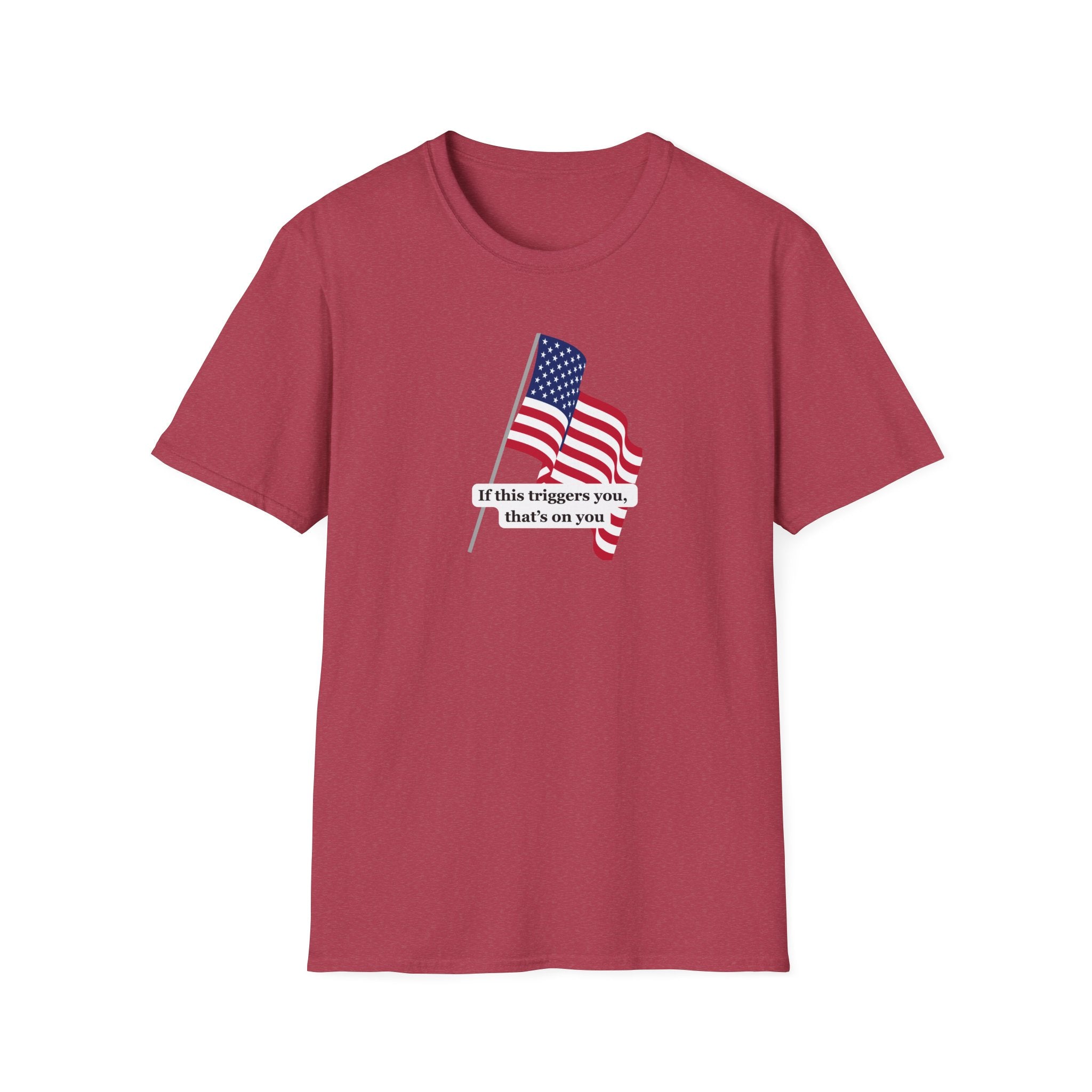 Relaxed Mens Soft Tee - Trigger by the flag