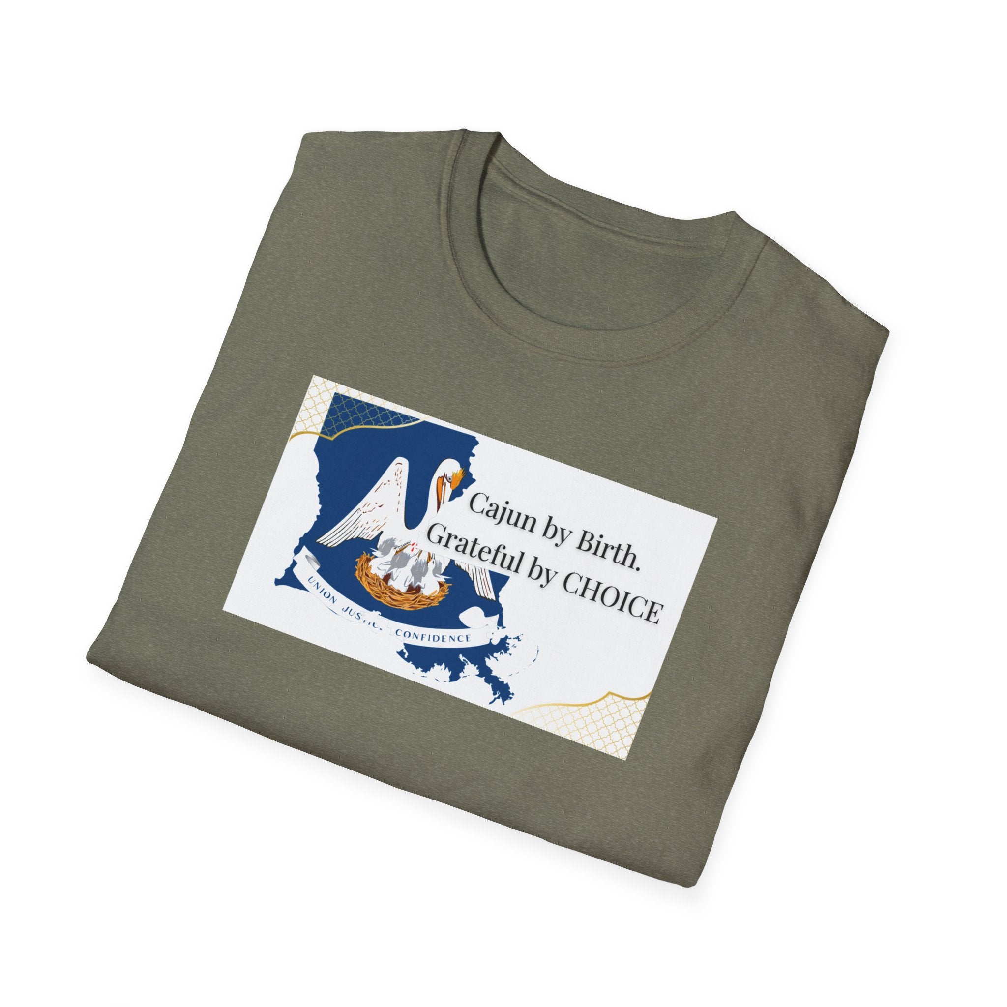 Soft Relaxed Tee Men and Women - Cajun By Birth Grateful by Choice