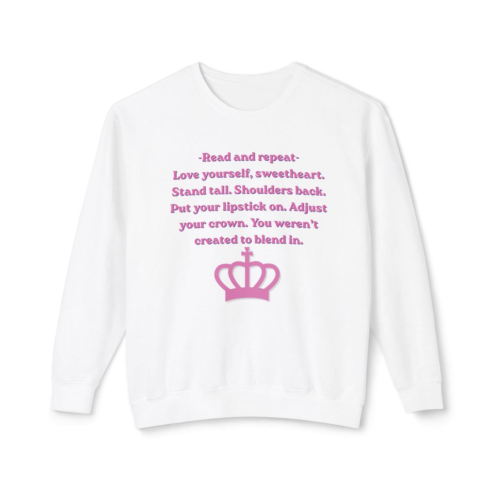 Woman's Lightweight Crewneck Sweatshirt - Soft and Relaxed - Adjust your crown