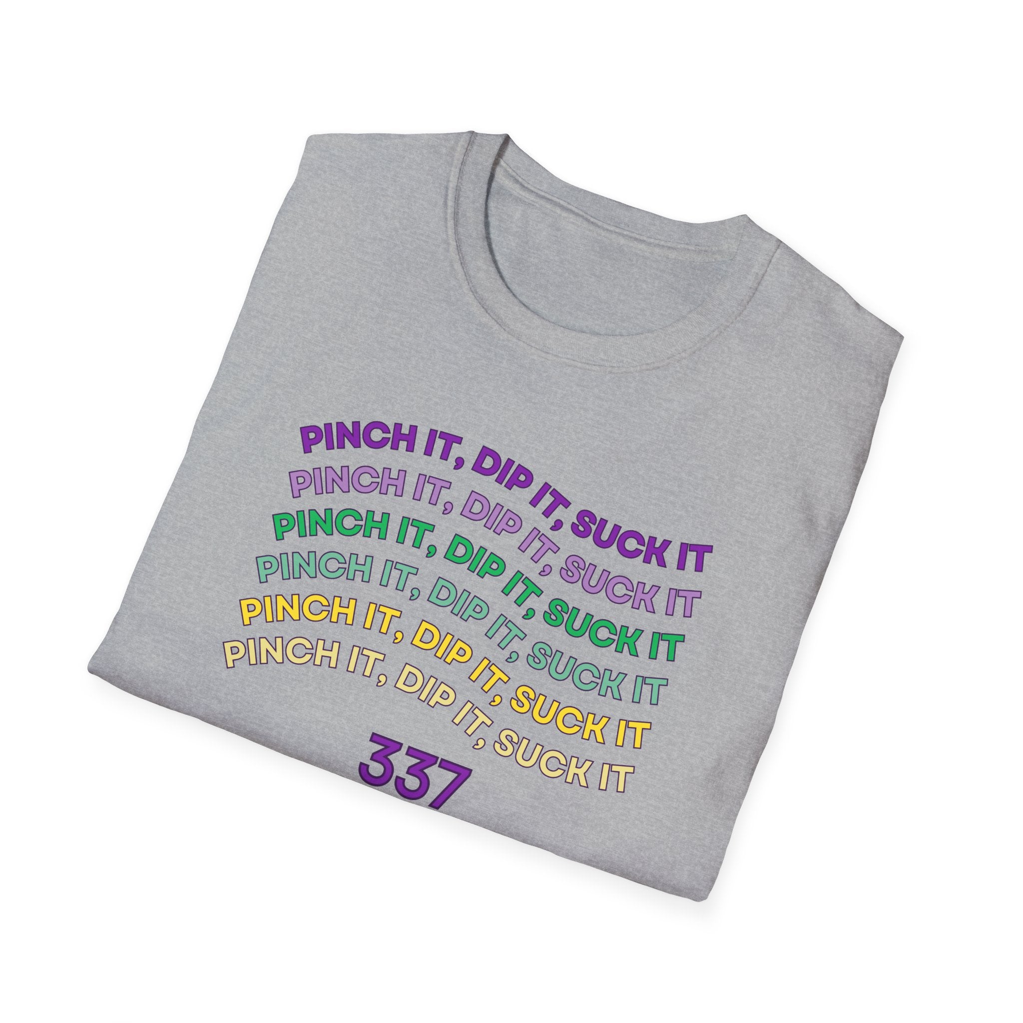 Flexible Soft Tee - (Men & Women) "337" " Mardi Gras"
