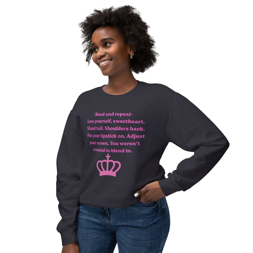 Woman's Lightweight Crewneck Sweatshirt - Soft and Relaxed - Adjust your crown