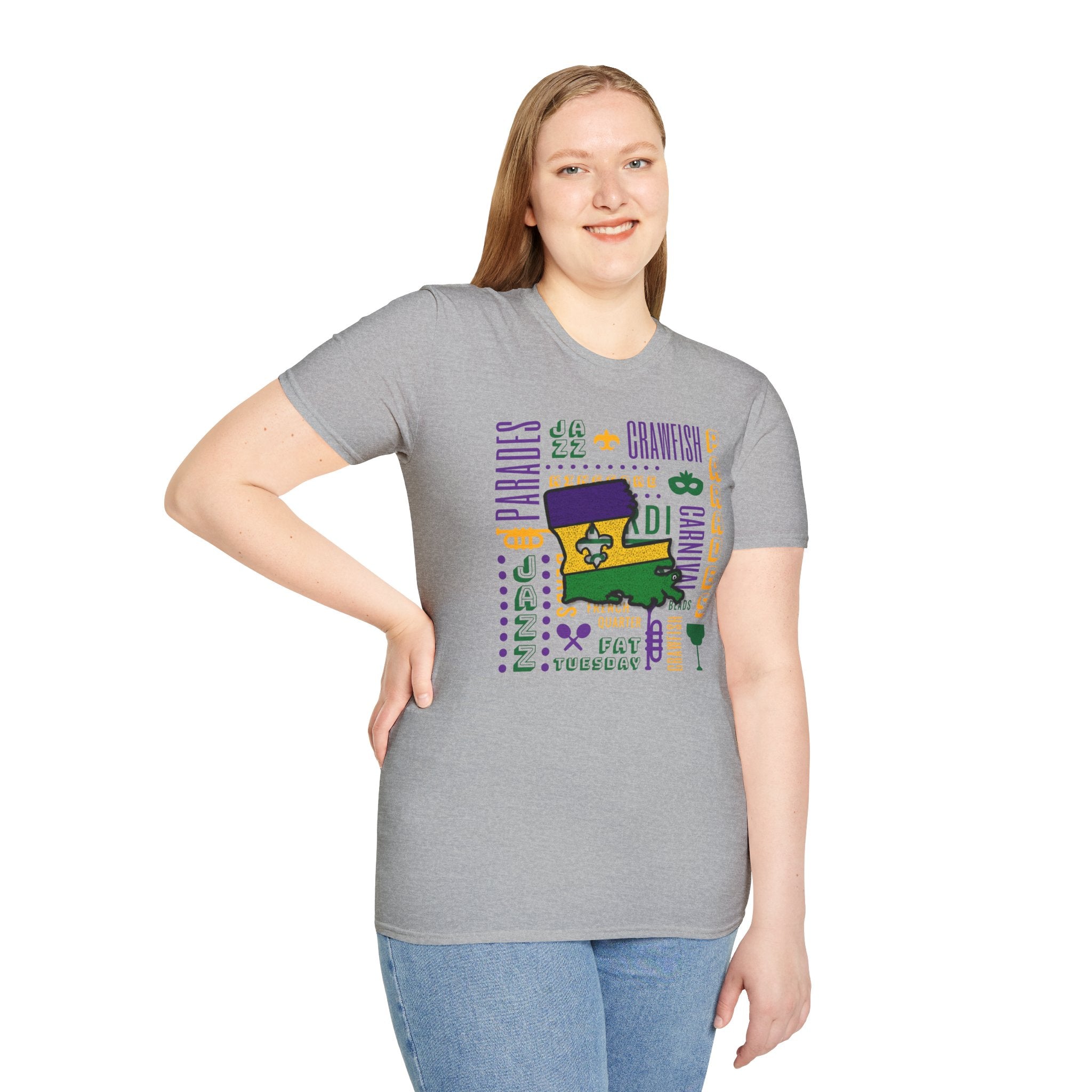 Relaxed Soft T Shirt - Men and Women - louisiana