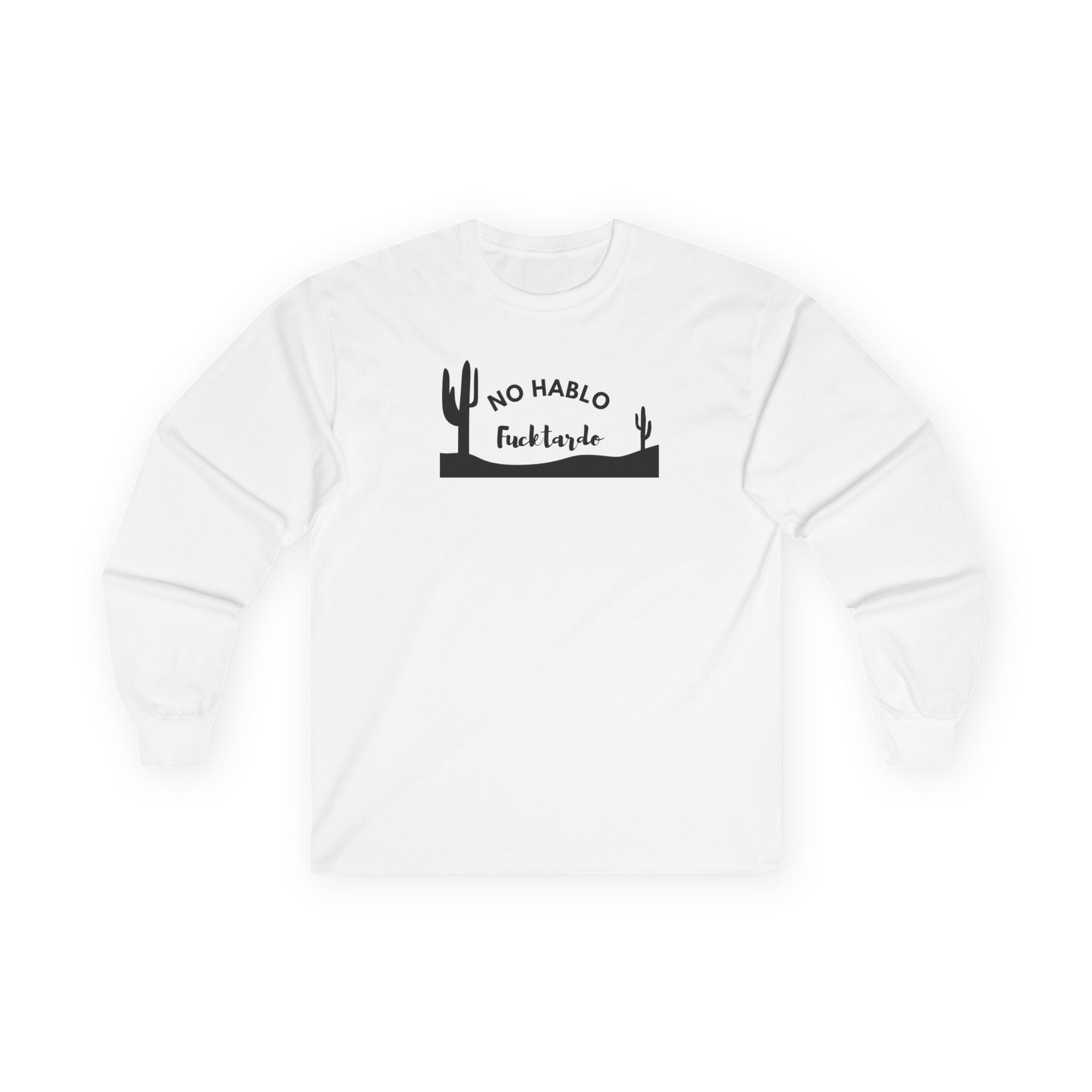 Men's Long Soft Sleeve - No Hablo in Black