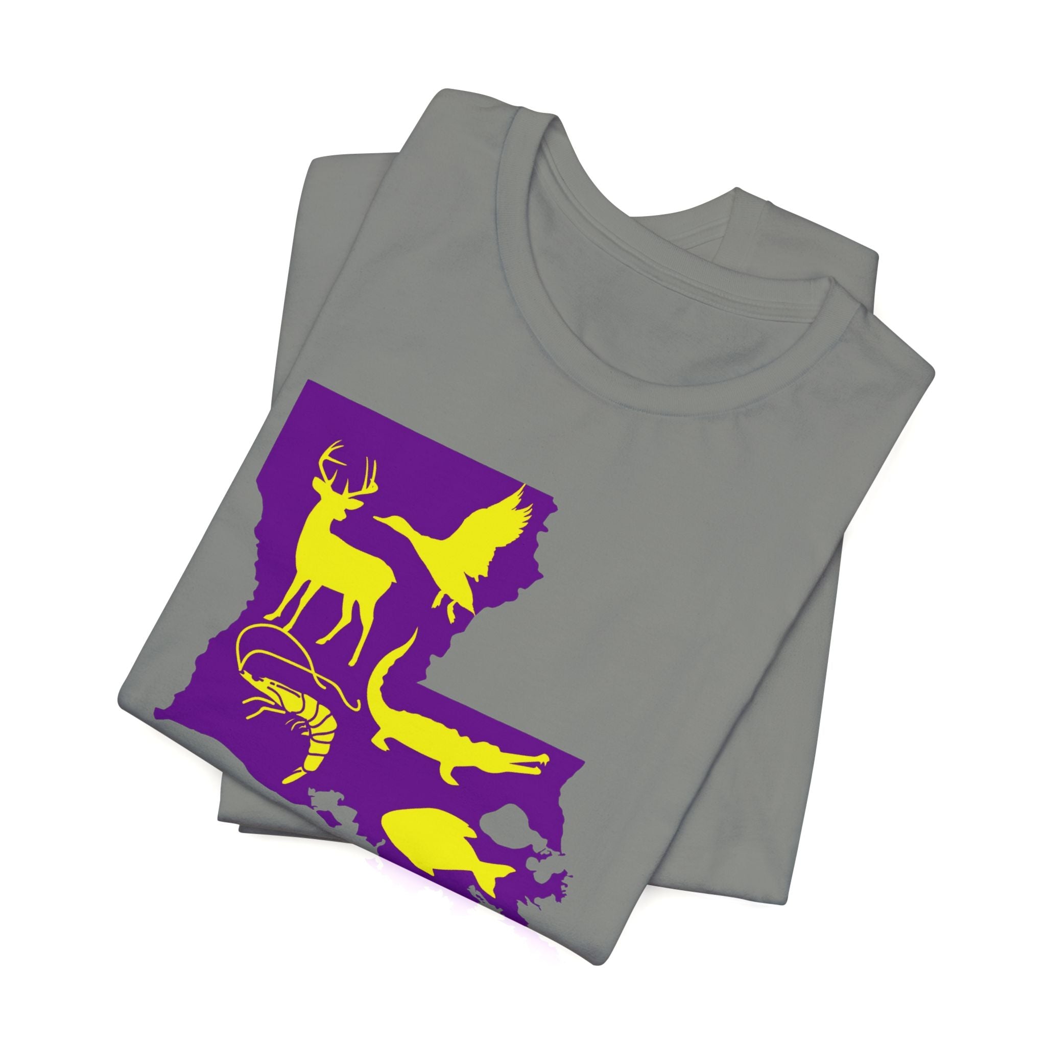 Mens Ultra Soft Jersey Short Sleeve Tee - Hunting Louisiana
