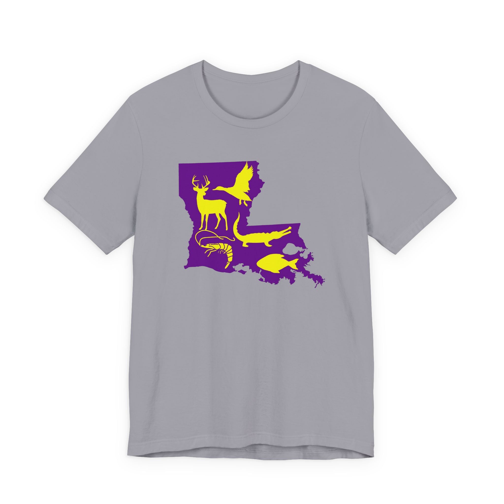 Mens Ultra Soft Jersey Short Sleeve Tee - Hunting Louisiana